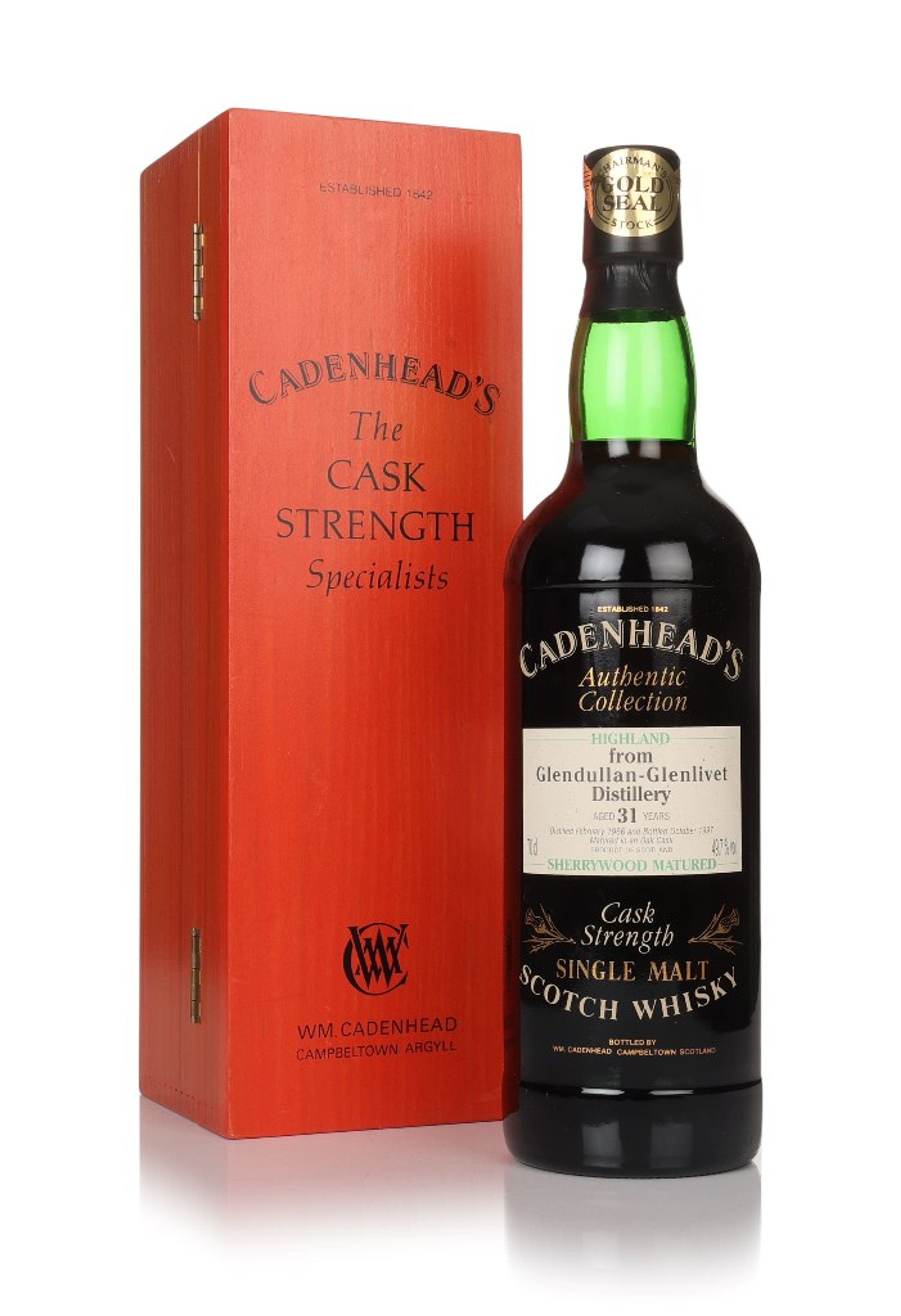 Glendullan-Glenlivet 31 Year Old 1966 - Cadenhead's Authentic Collection 70cl