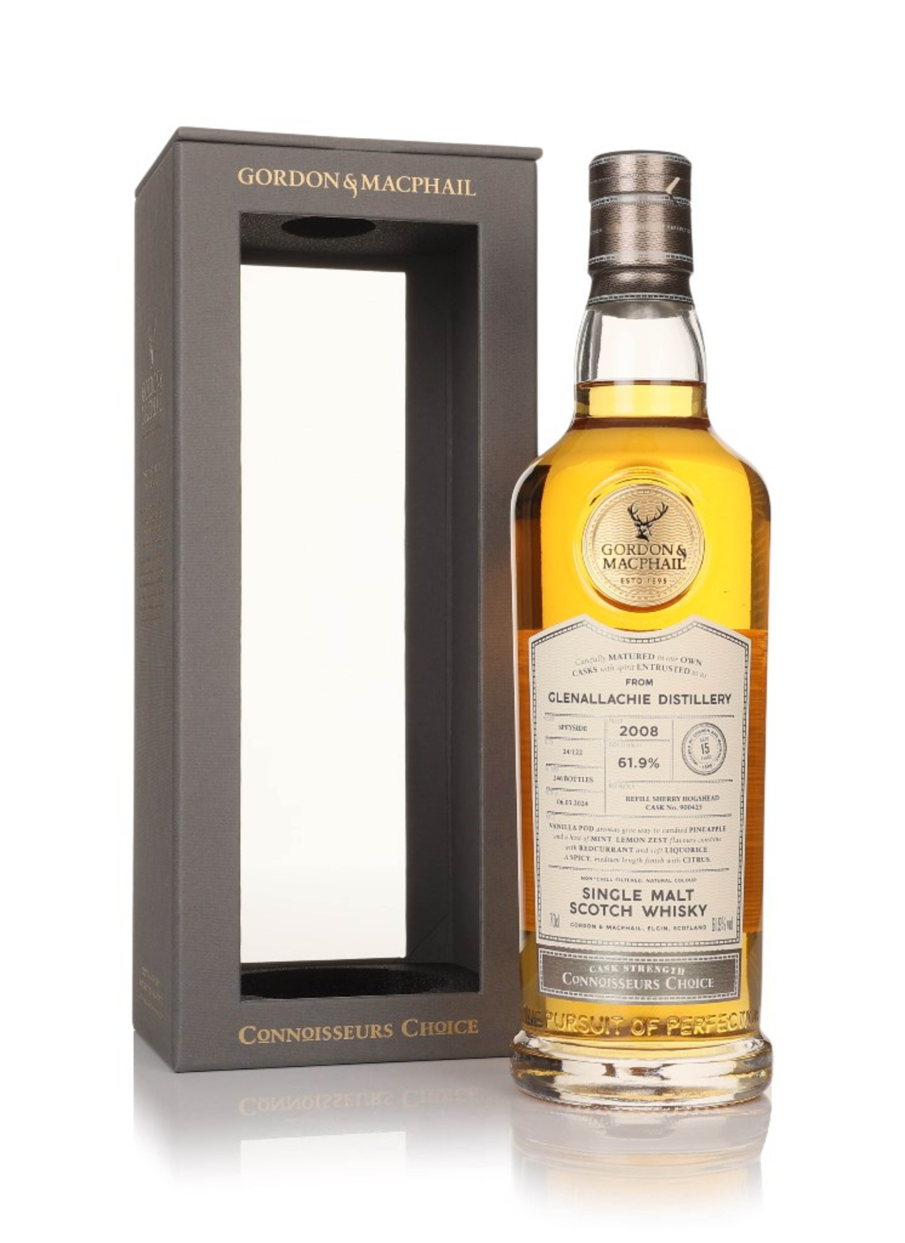 Glenallachie 15 Year Old 2008 (cask 900425) - Connoisseurs Choice (Gordon & MacPhail) 70cl
