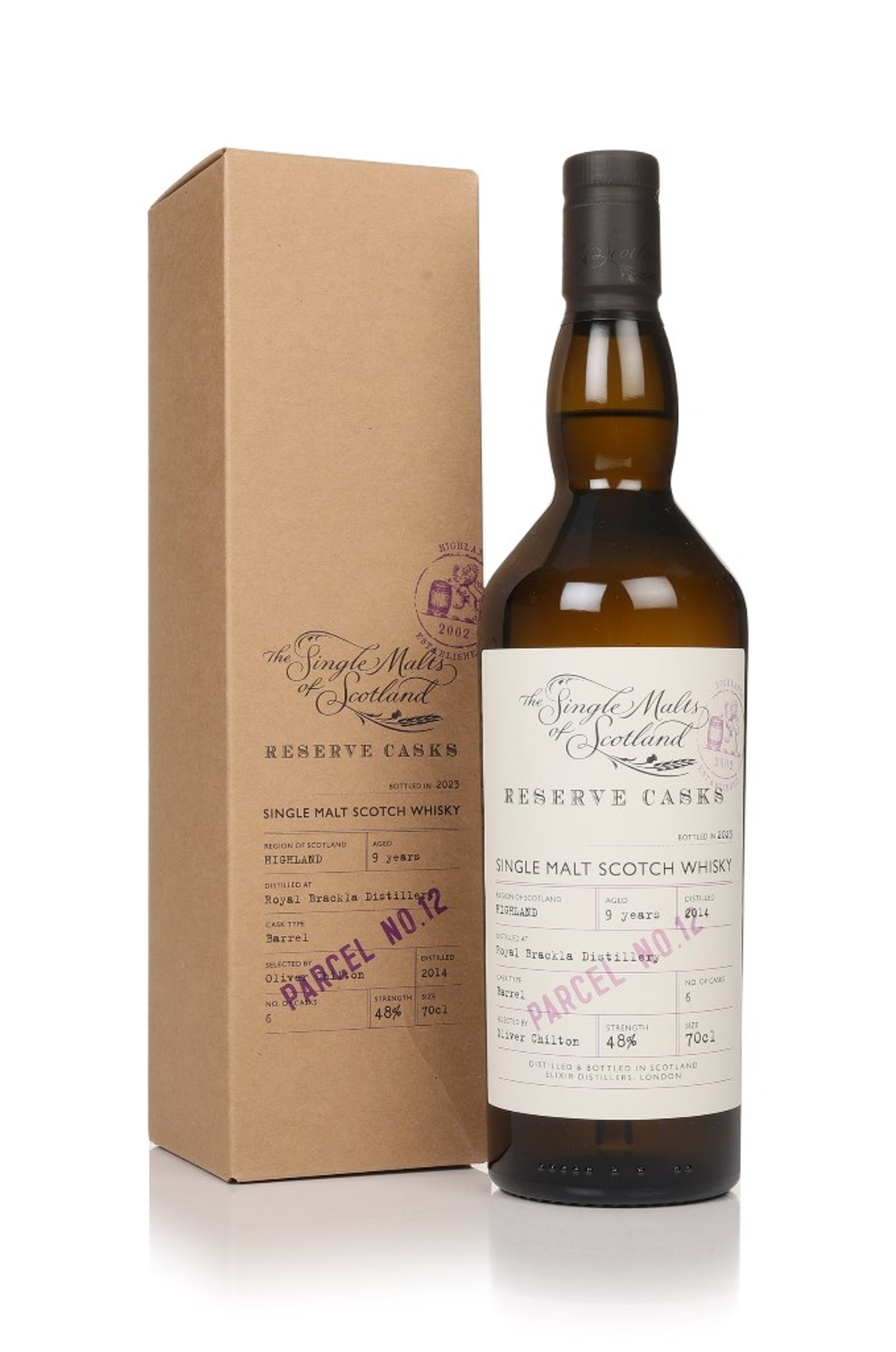 Royal Brackla 9 Year Old 2014 (Parcel No.12) - Reserve Casks (The Single Malts of Scotland) 70cl