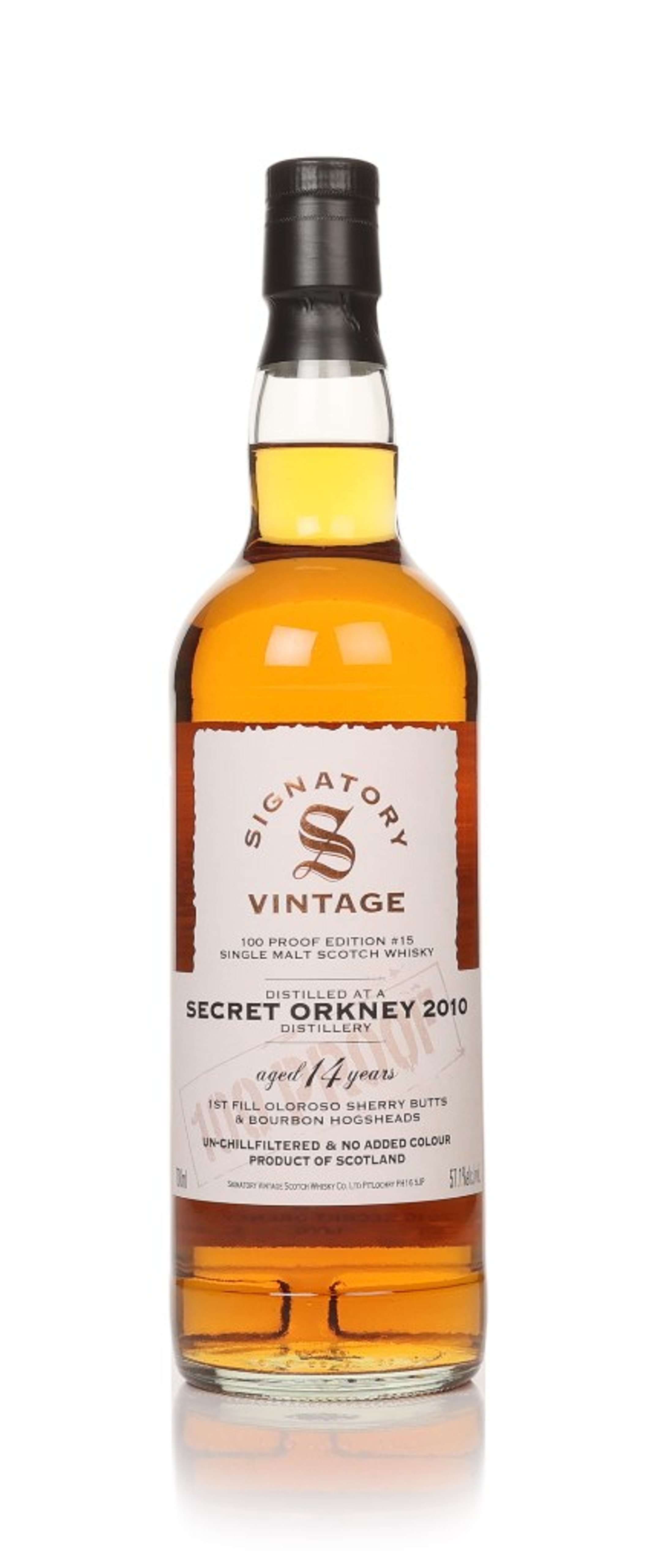 Secret Orkney 14 Year Old 2010 - 100 Proof Edition #15 (Signatory) 70cl