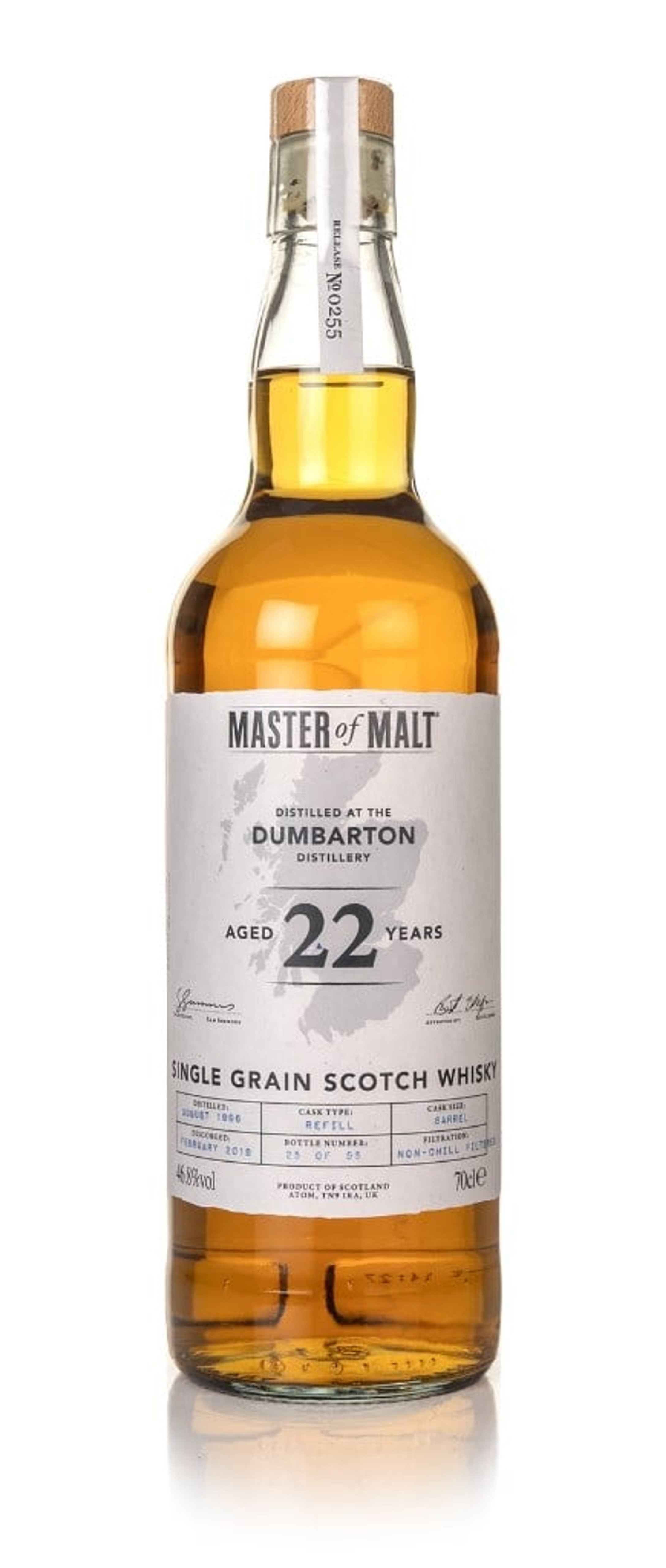 Dumbarton 22 Year Old 1996 (Master of Malt) 70cl