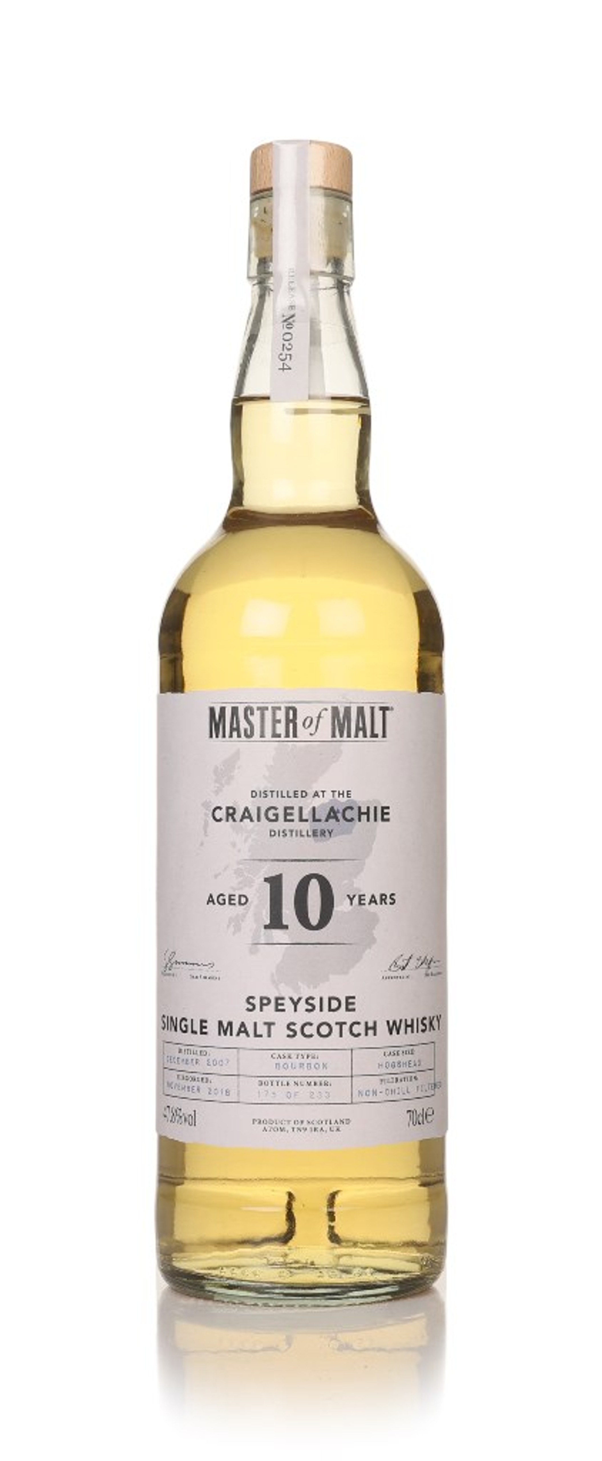 Craigellachie 10 Year Old 2007 (Master of Malt) 70cl