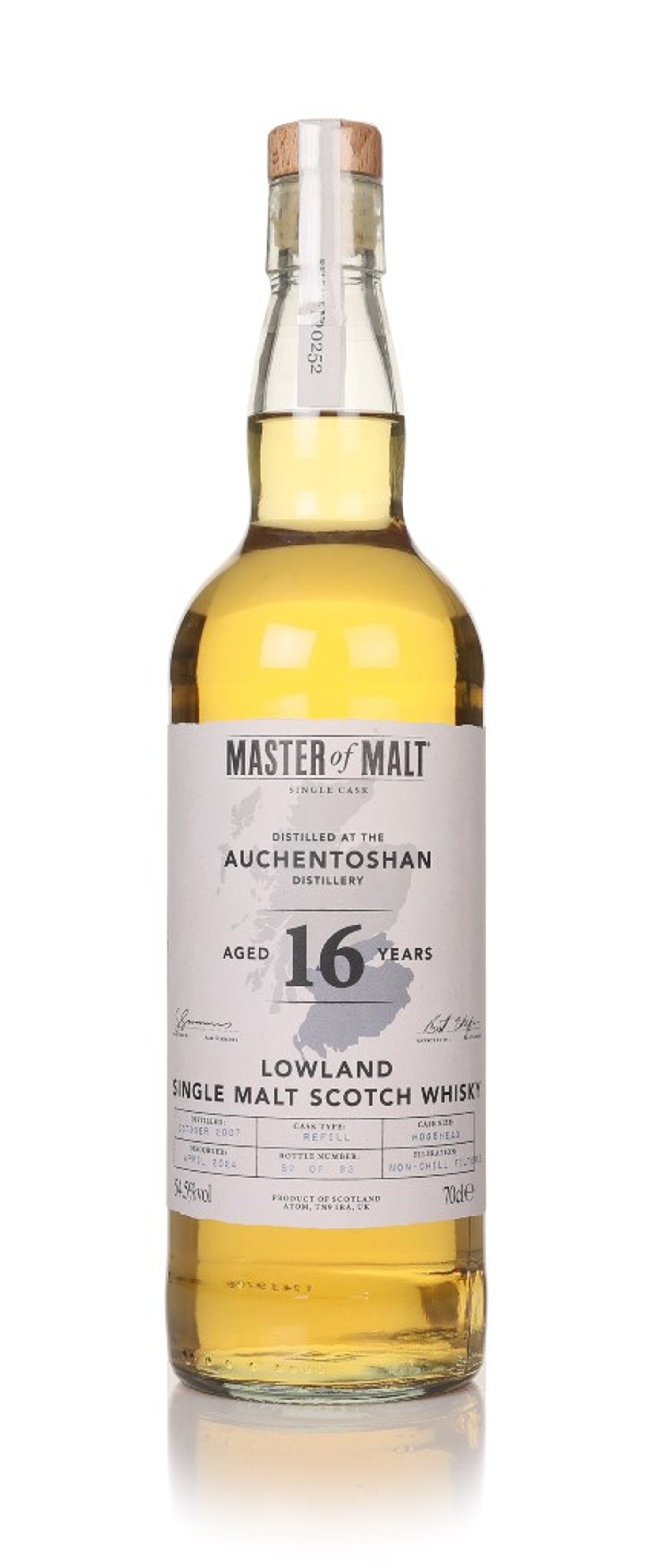 Auchentoshan 16 Year Old 2007 Single Cask (Master of Malt) 70cl
