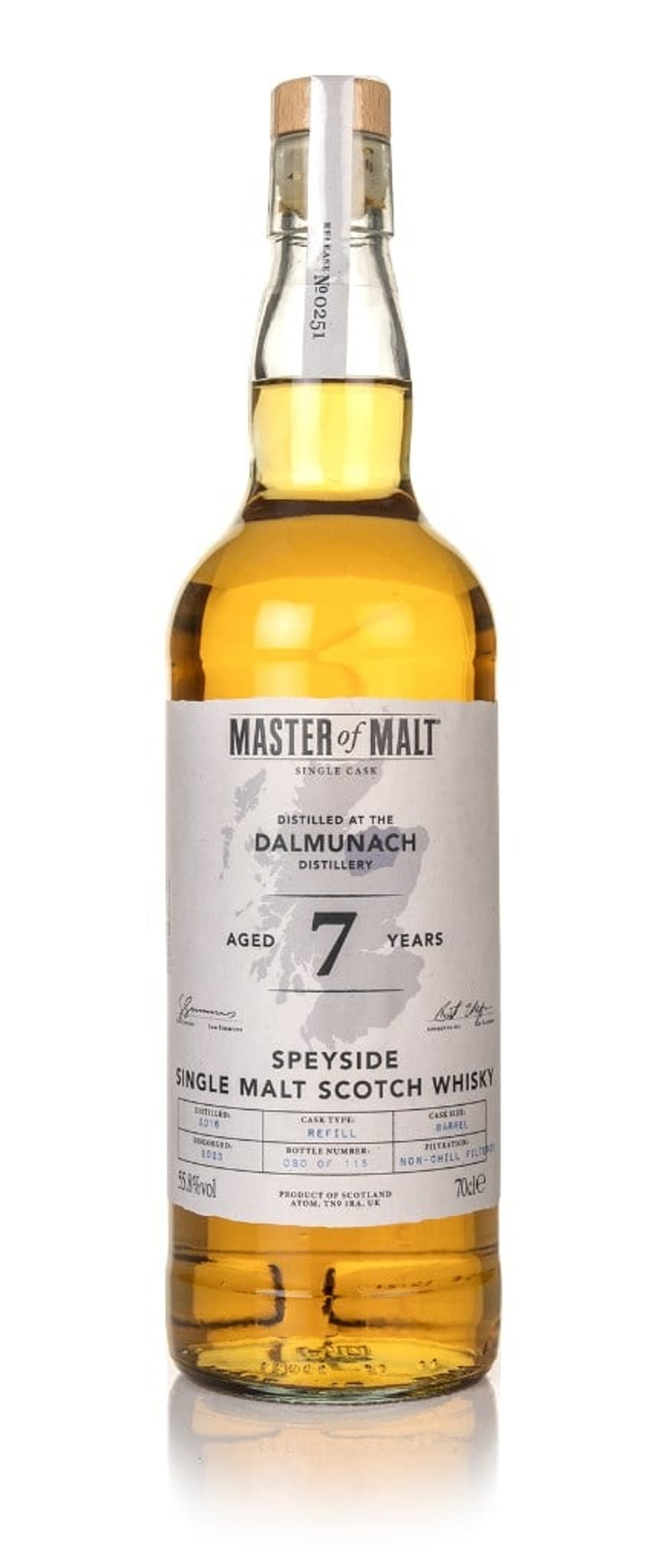 Dalmunach 7 Year Old 2016 Single Cask (Master of Malt) 70cl
