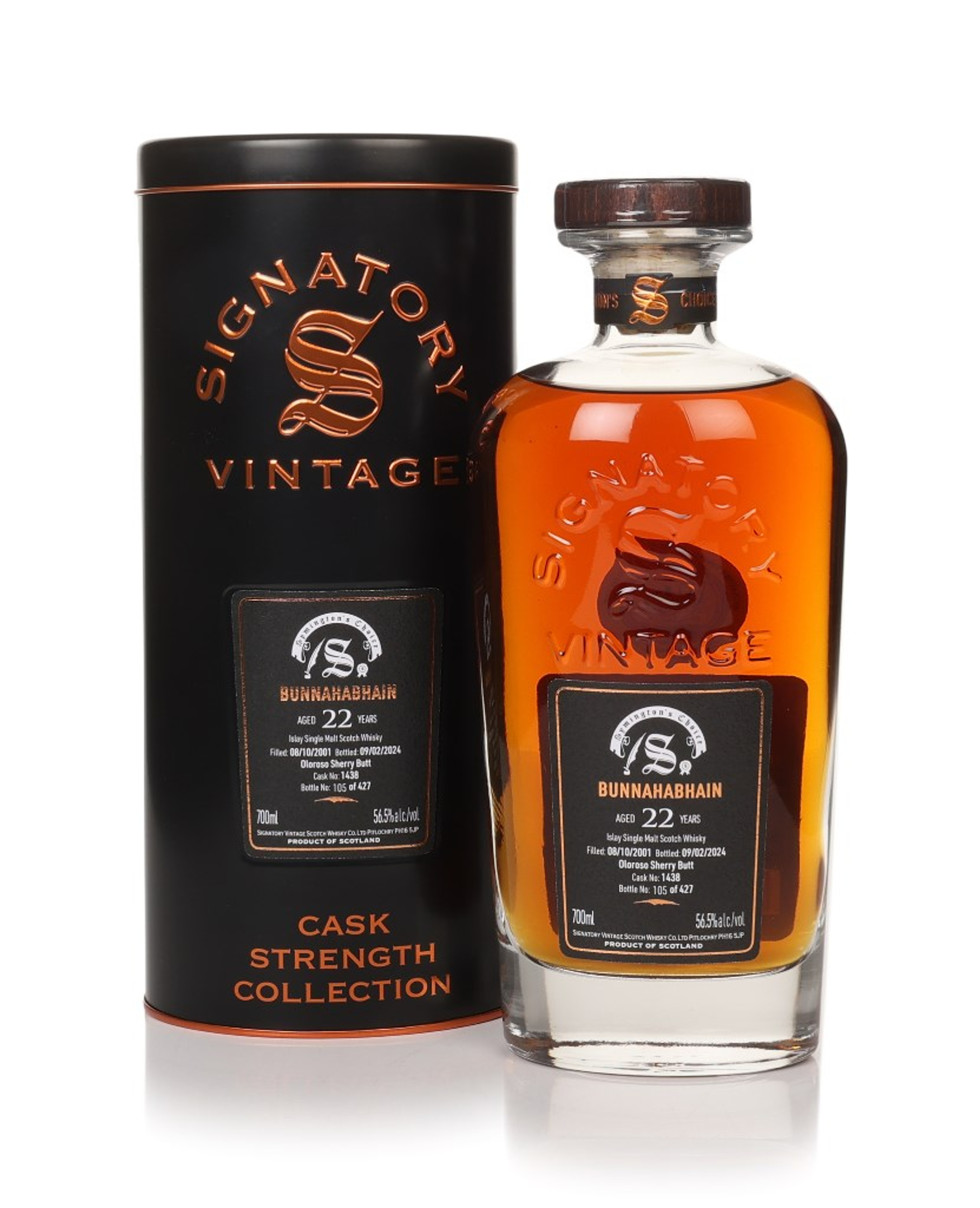 Bunnahabhain 22 Year Old 2001 (cask 1438) - Cask Strength Collection (Signatory) 70cl