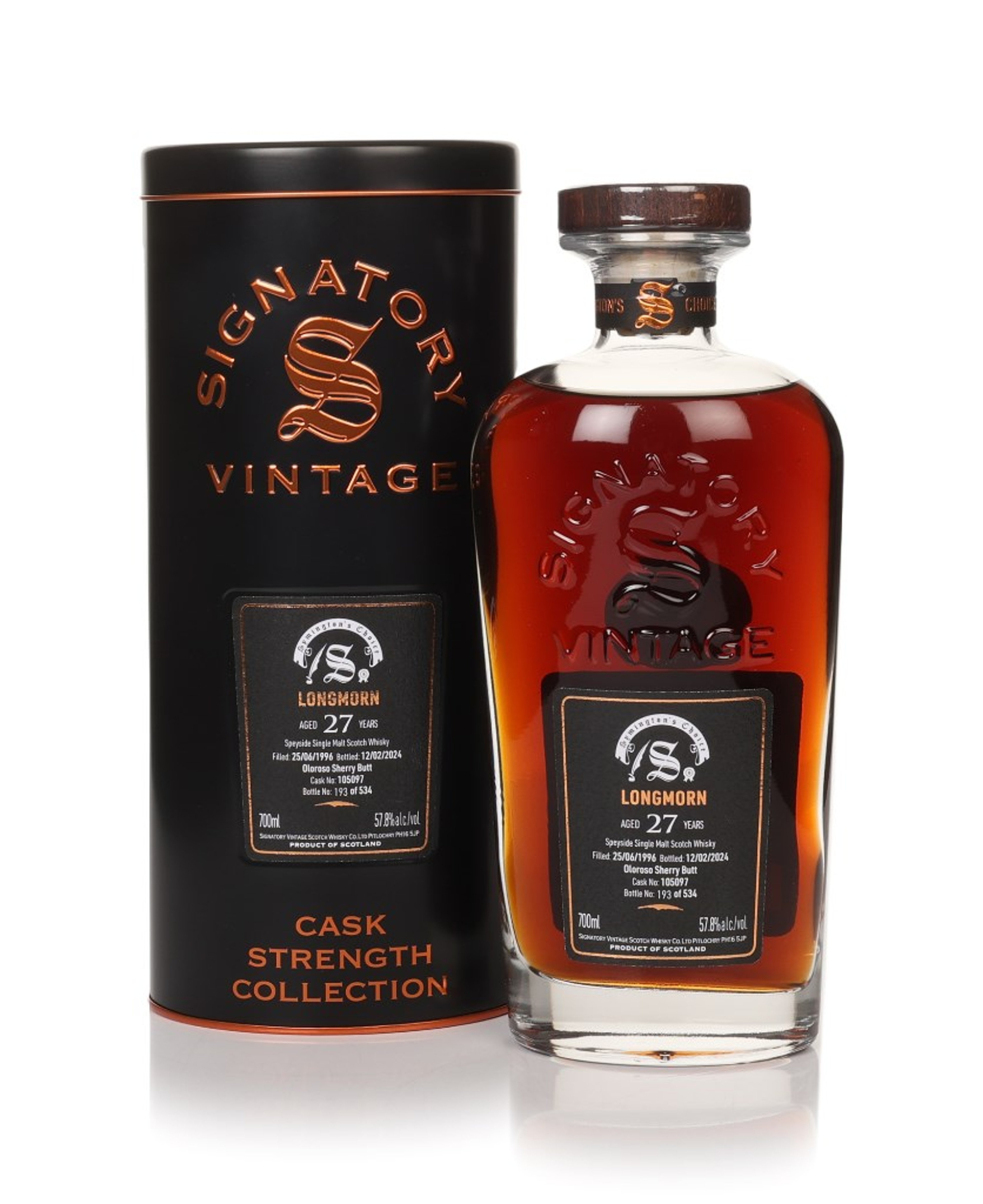 Longmorn 27 Year Old 1996 (cask 105097) - Cask Strength Collection (Signatory) 70cl
