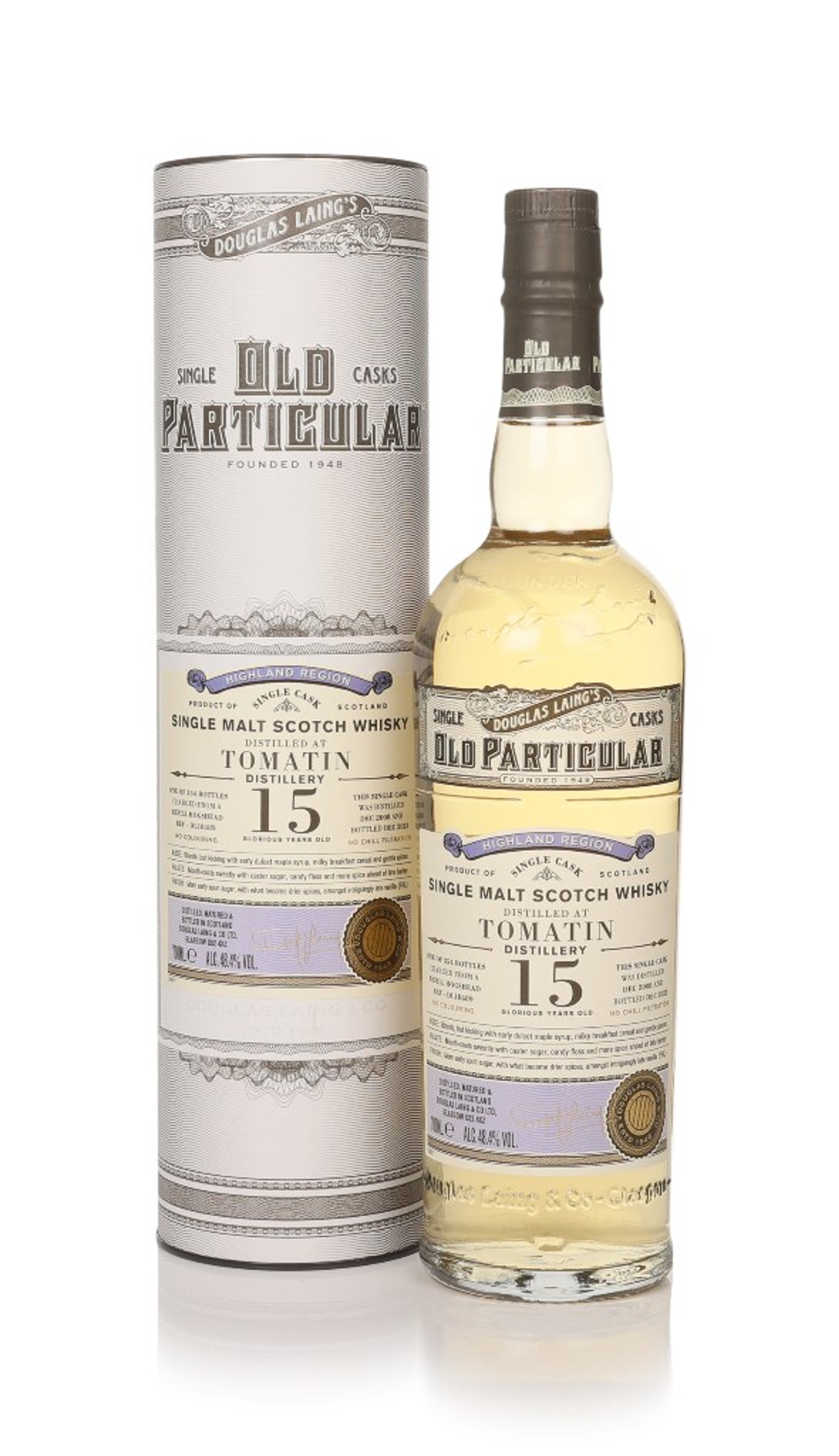 Tomatin 15 Year Old 2008 (cask 18489) - Old Particular (Douglas Laing) 70cl