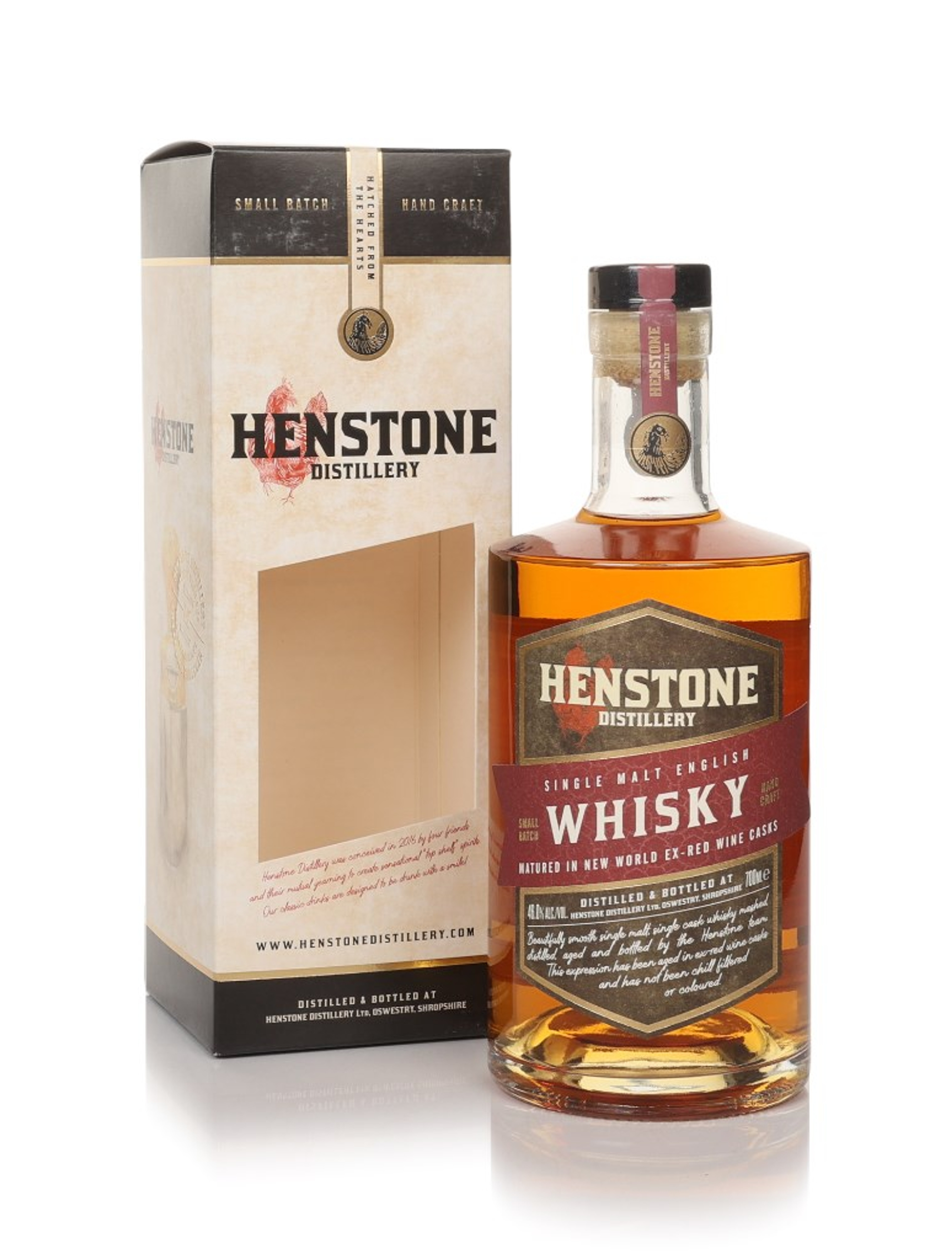 Henstone Single Malt English Whisky - Ex-Red Wine Casks 70cl