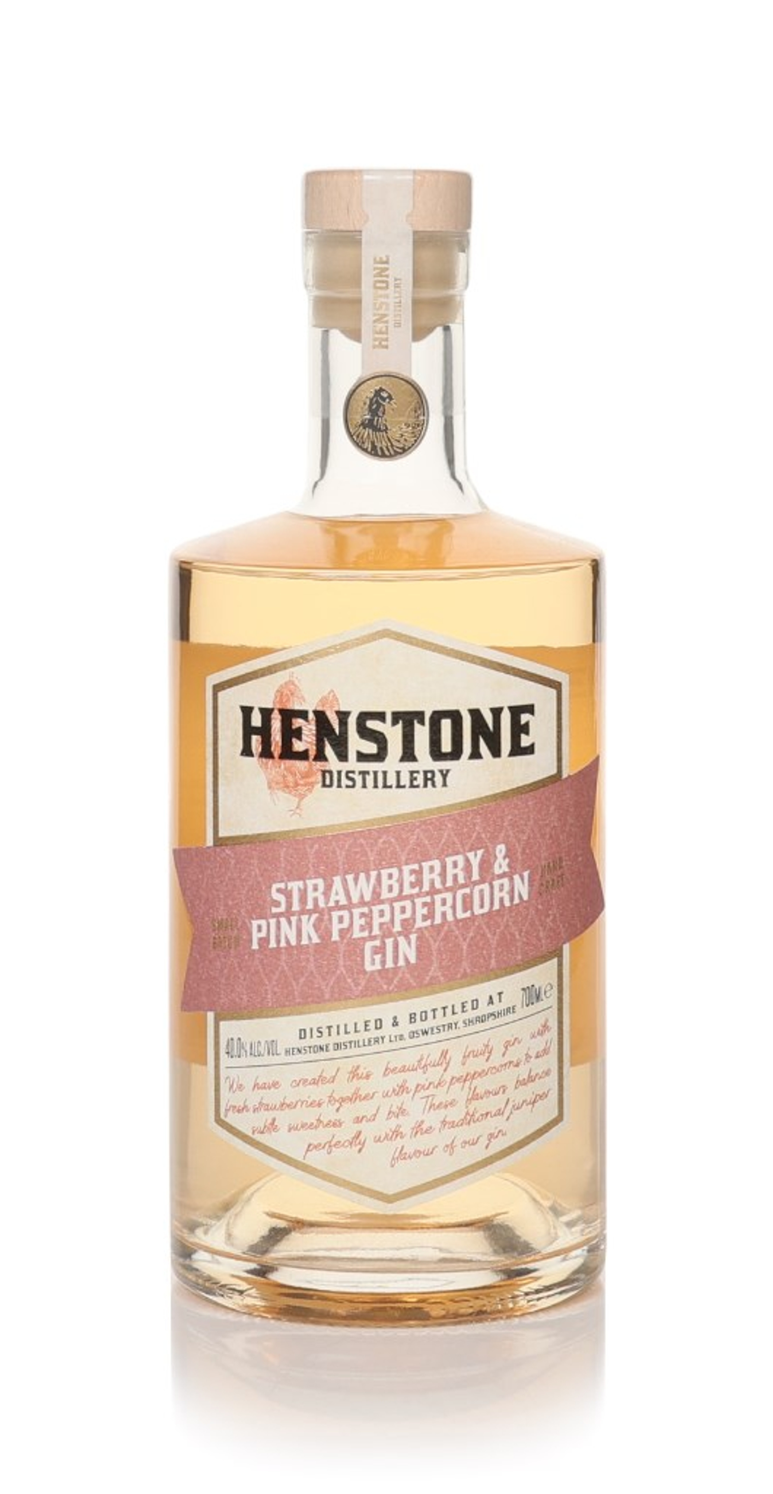 Henstone Strawberry & Pink Peppercorn Gin 70cl