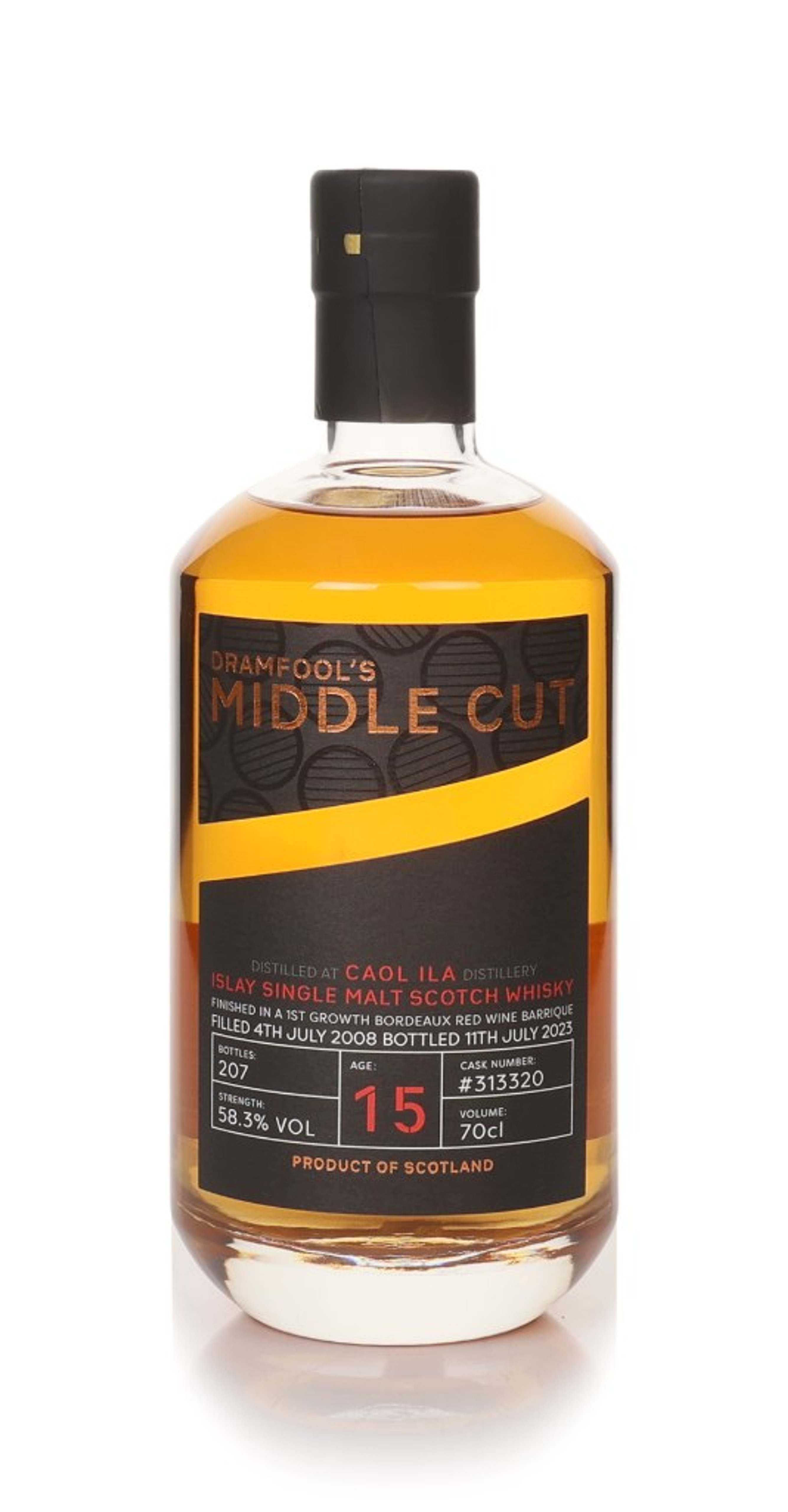 Caol Ila 15 Year Old 2008 (cask 313320) - Middle Cut (Dramfool) 70cl