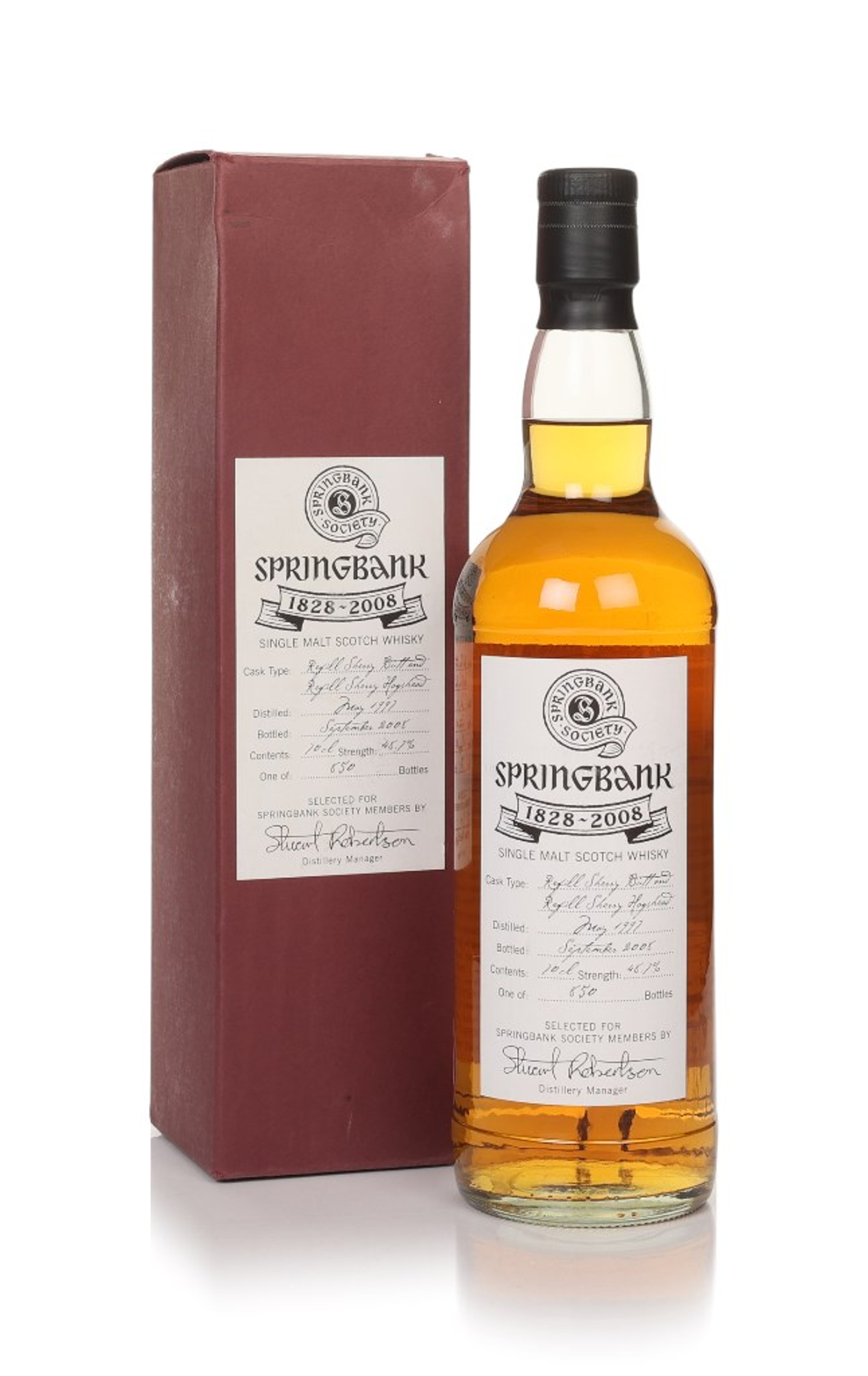 Springbank 1997 (bottled 2008) 180th Anniversary - Springbank Society 70cl