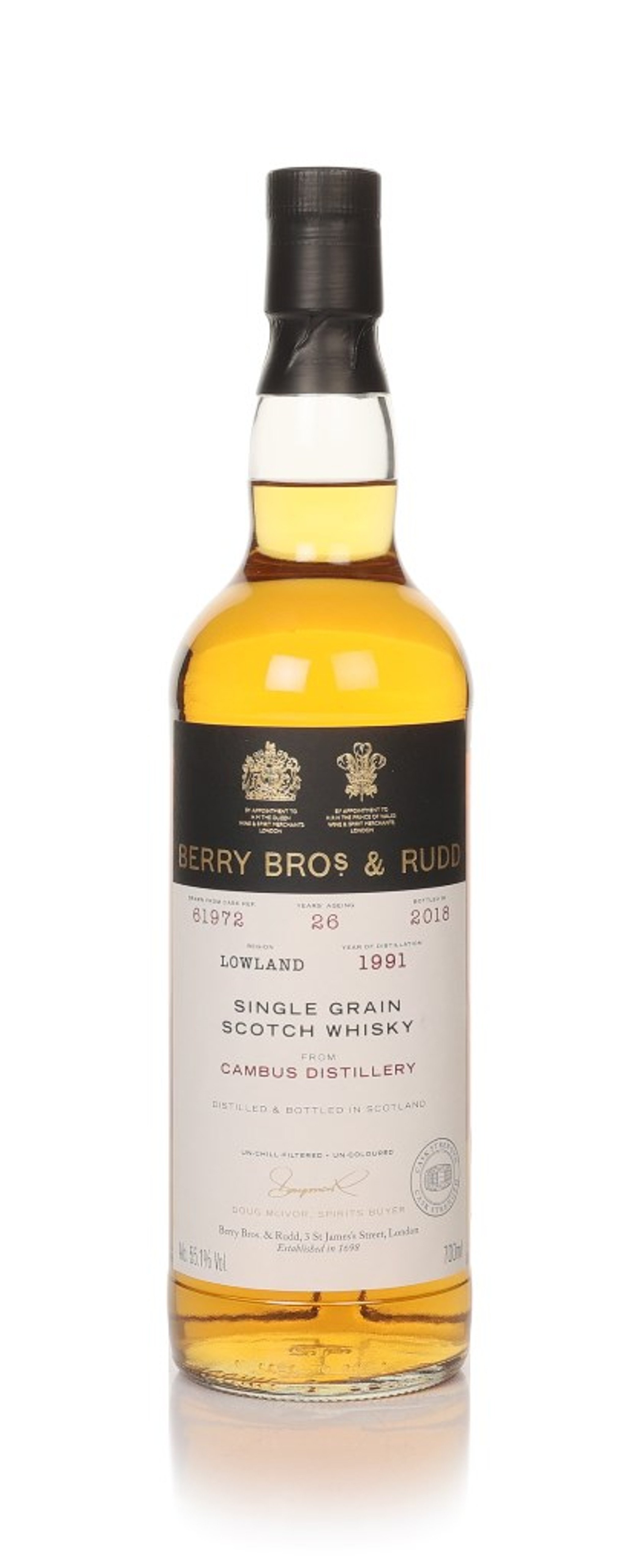 Cambus 26 Year Old 1991 (cask 61972) - Berry Bros. & Rudd 70cl