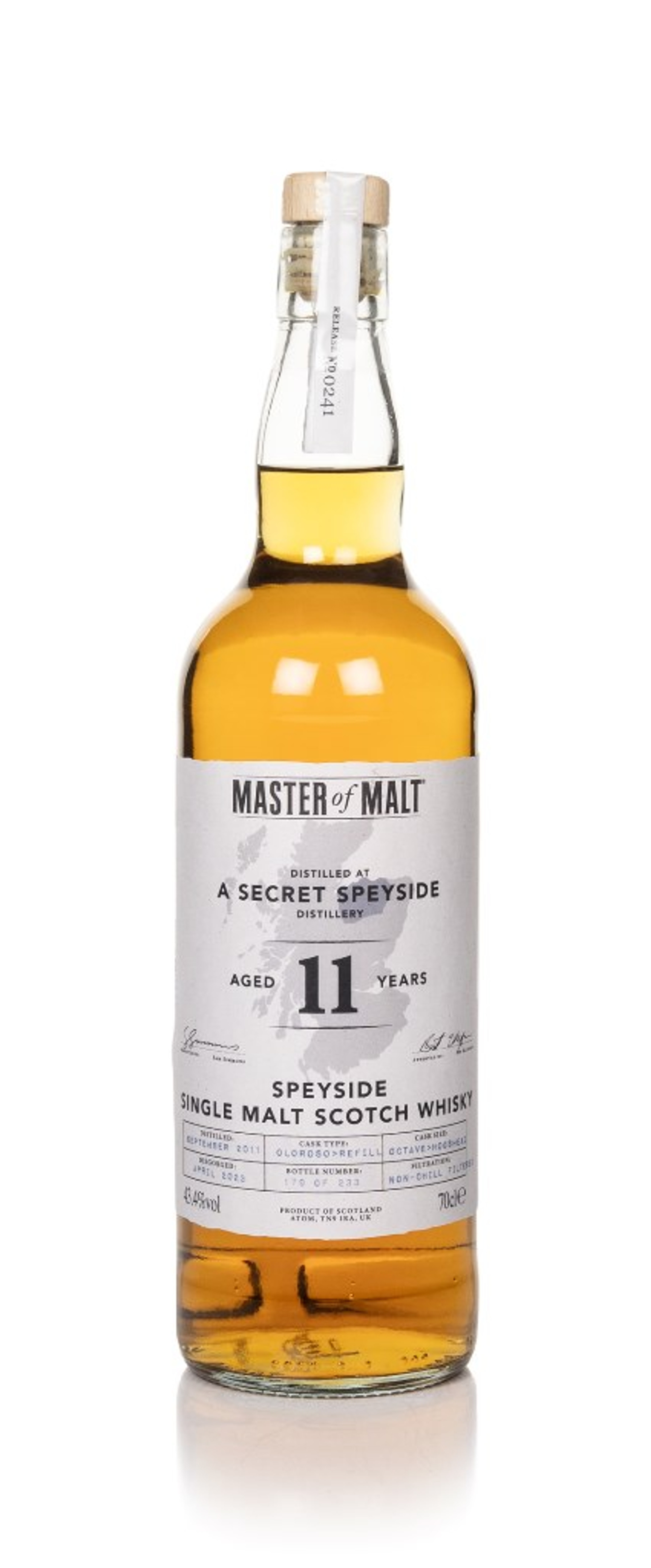 A Secret Speyside Distillery 11 Year Old 2011 (Master of Malt) 70cl