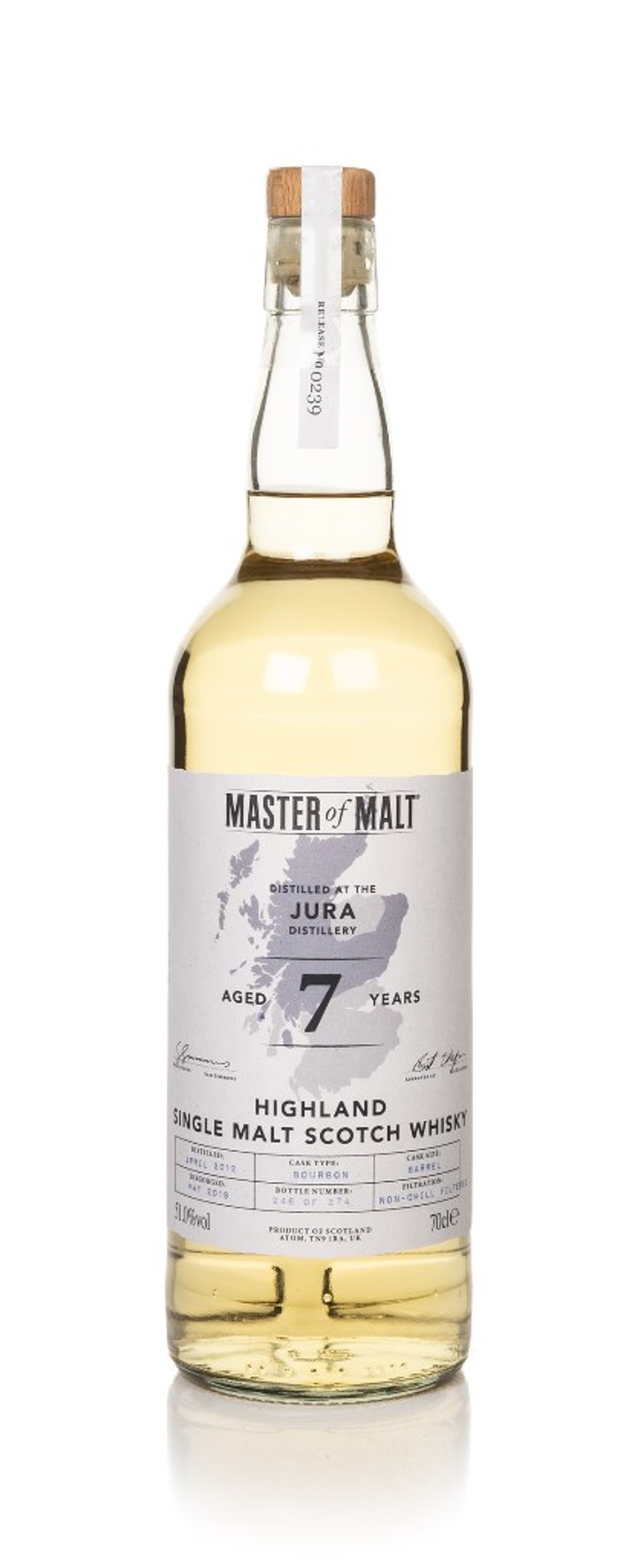 Jura 7 Year Old 2012 (Master of Malt) 70cl