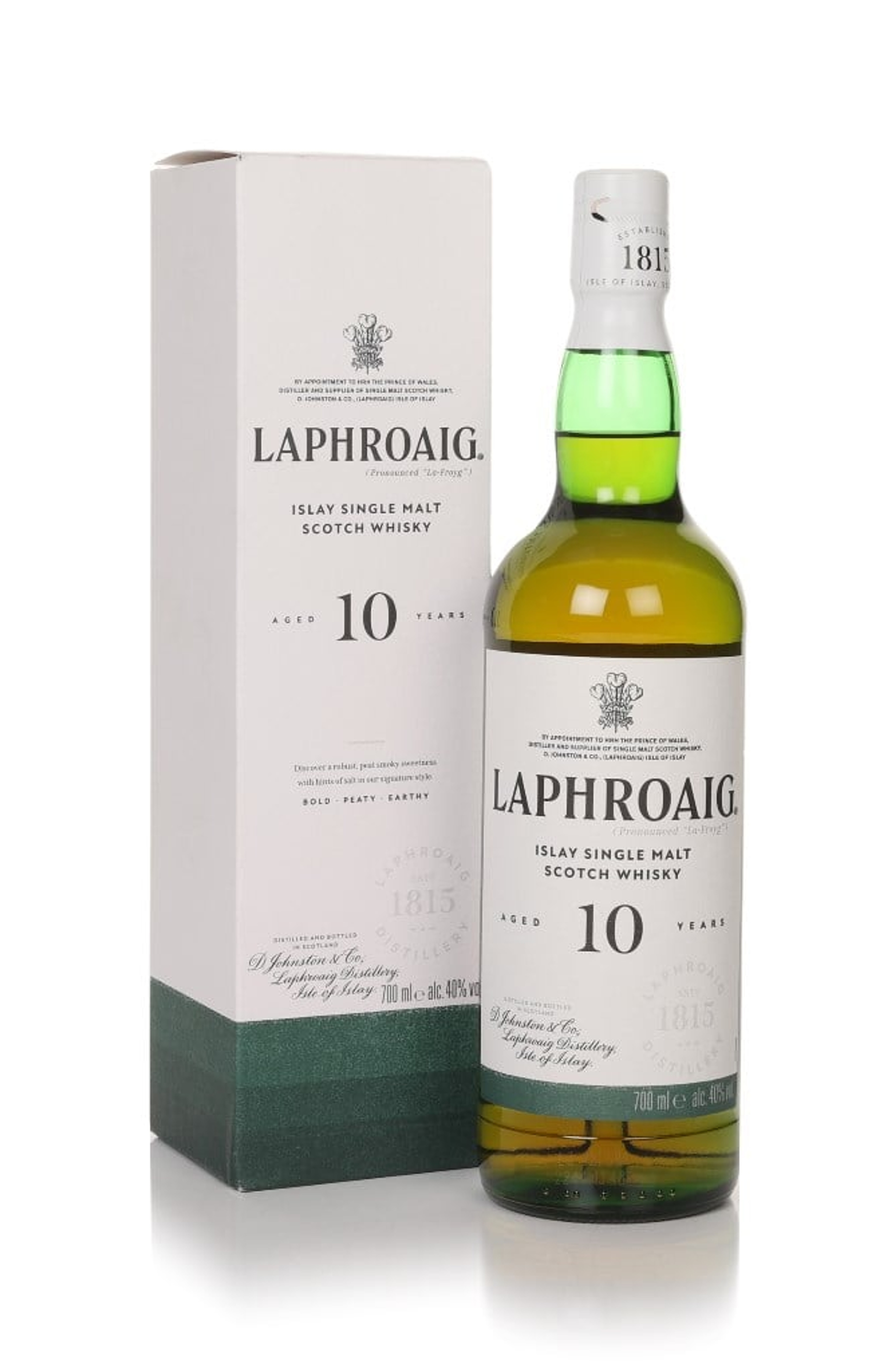 Laphroaig 10 Year Old (No Box / Torn Label) 70cl