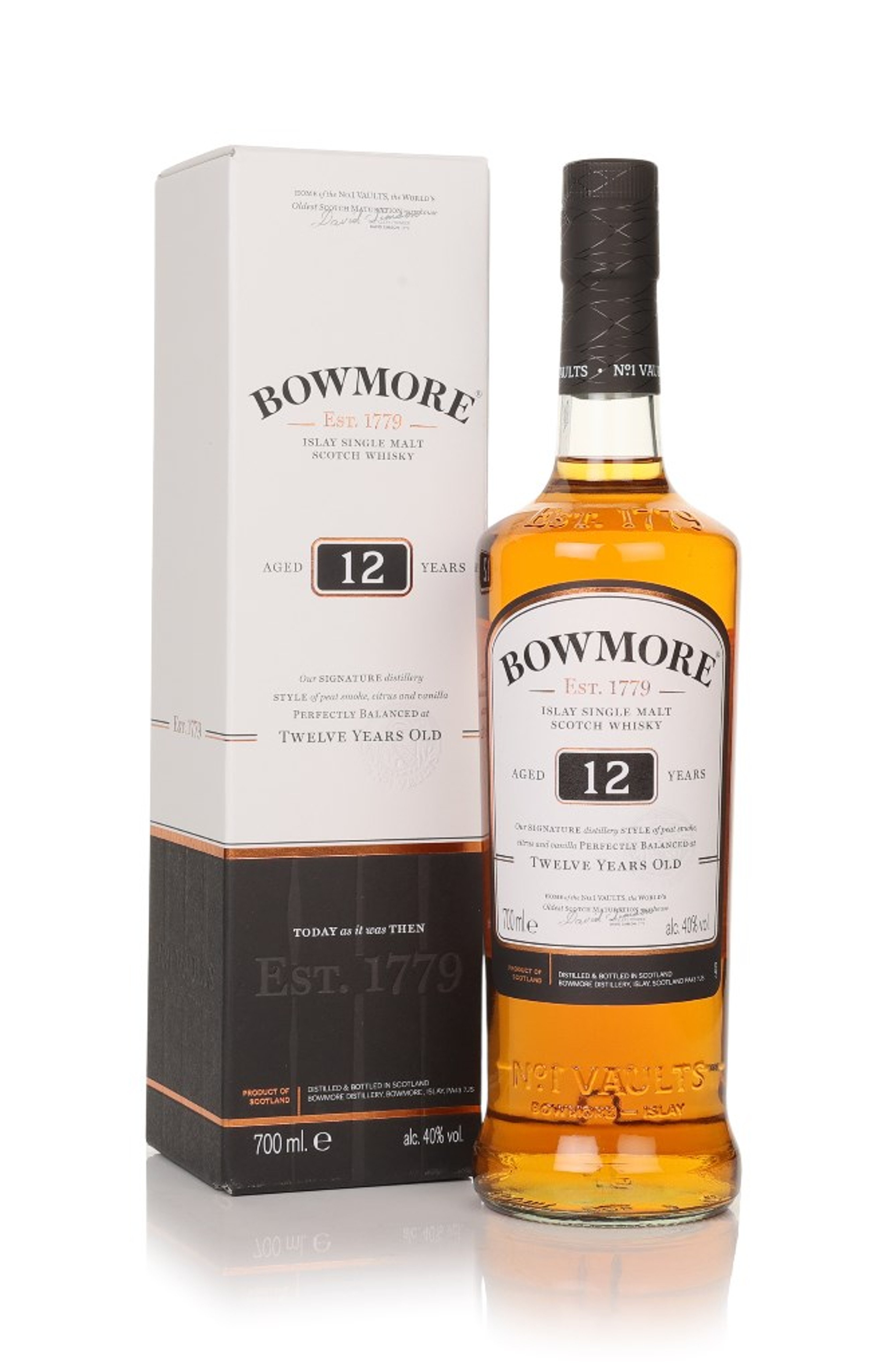 Bowmore 12 Year Old (No Box / Torn Label) 70cl