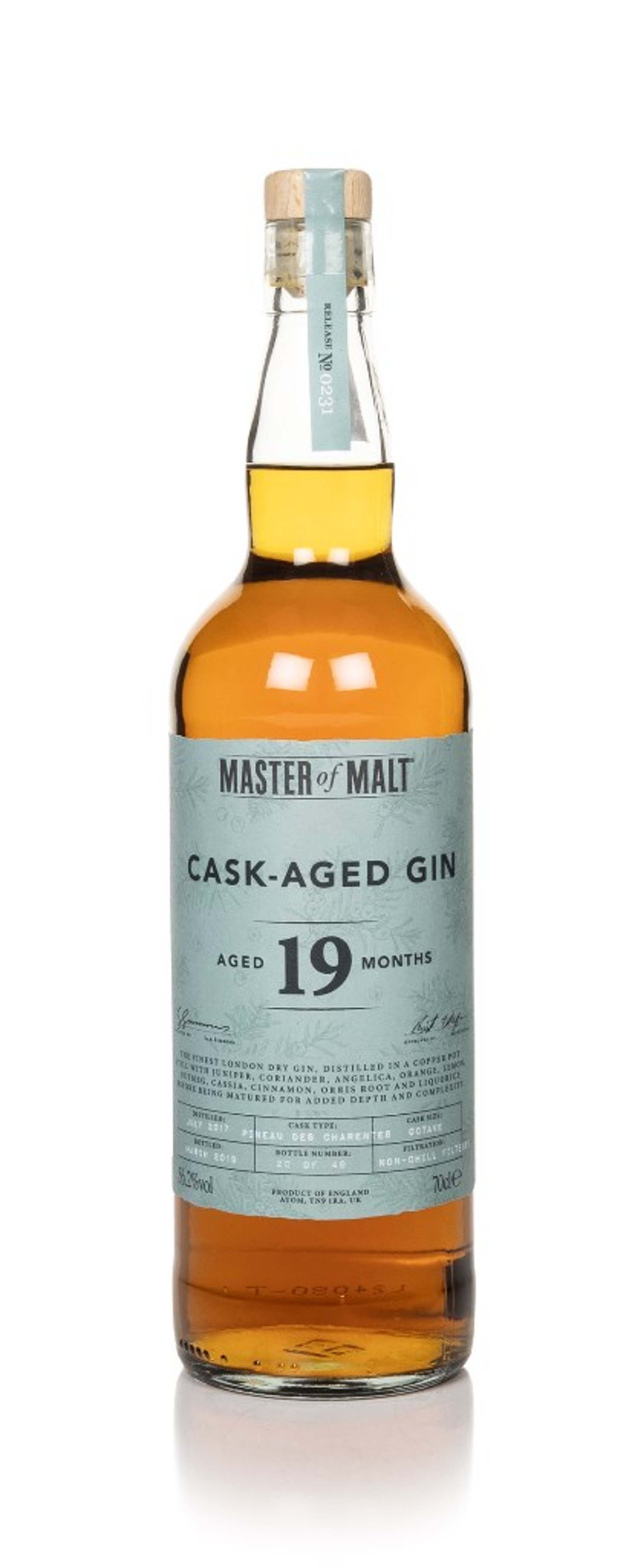 Pineau des Charentes Cask Aged Gin 19 Month Old 2017 (Master of Malt) 70cl