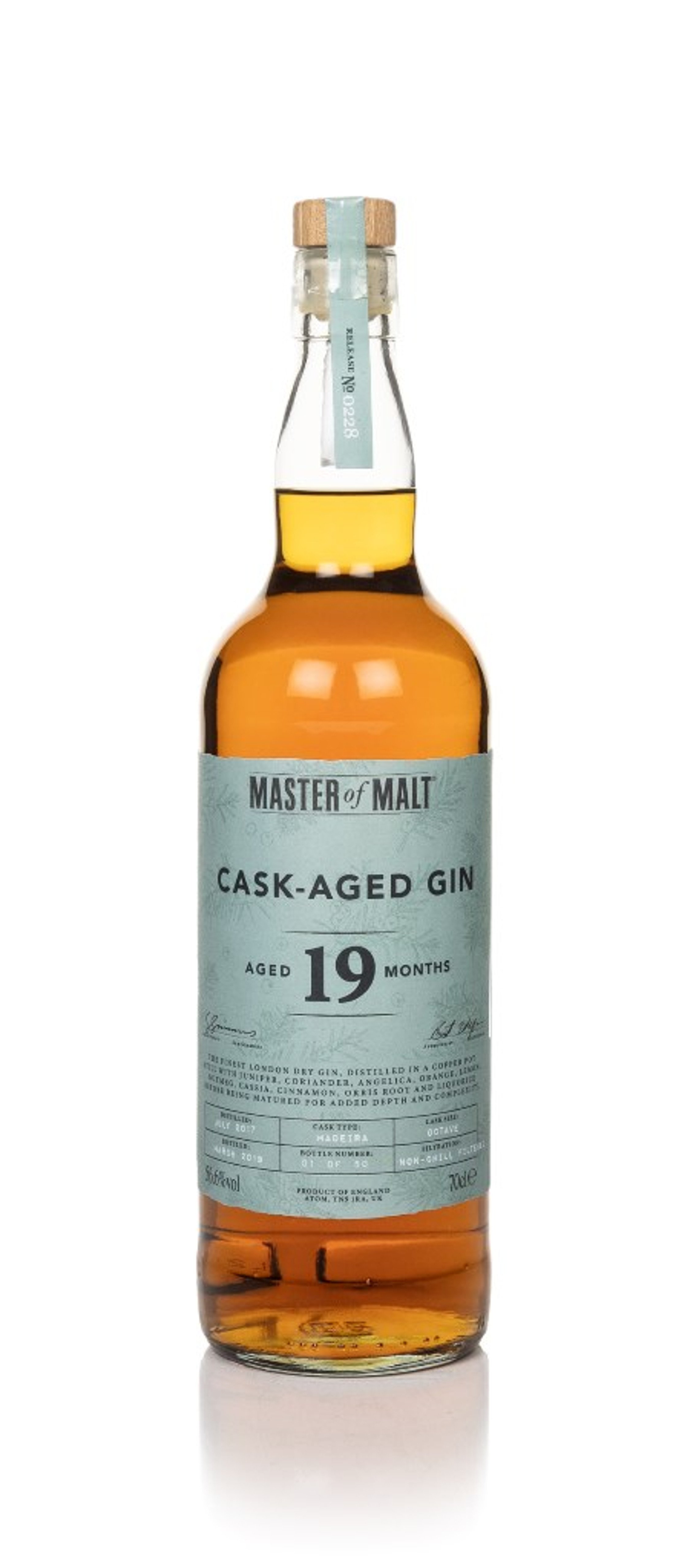 Madeira Cask Aged Gin 19 Month Old 2017 (Master of Malt) 70cl