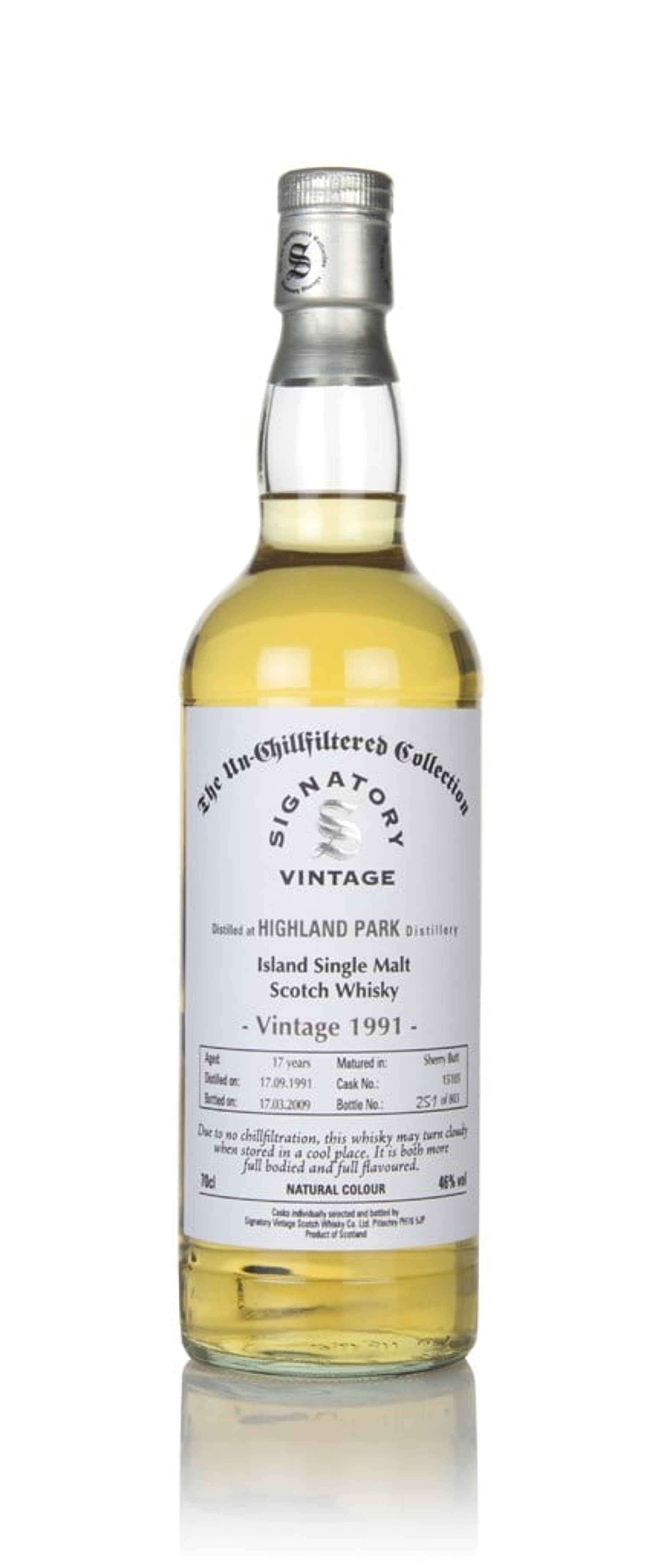 Highland Park 17 Year Old 1991 (cask 15103) - Un-Chillfiltered Collection (Signatory) 70cl
