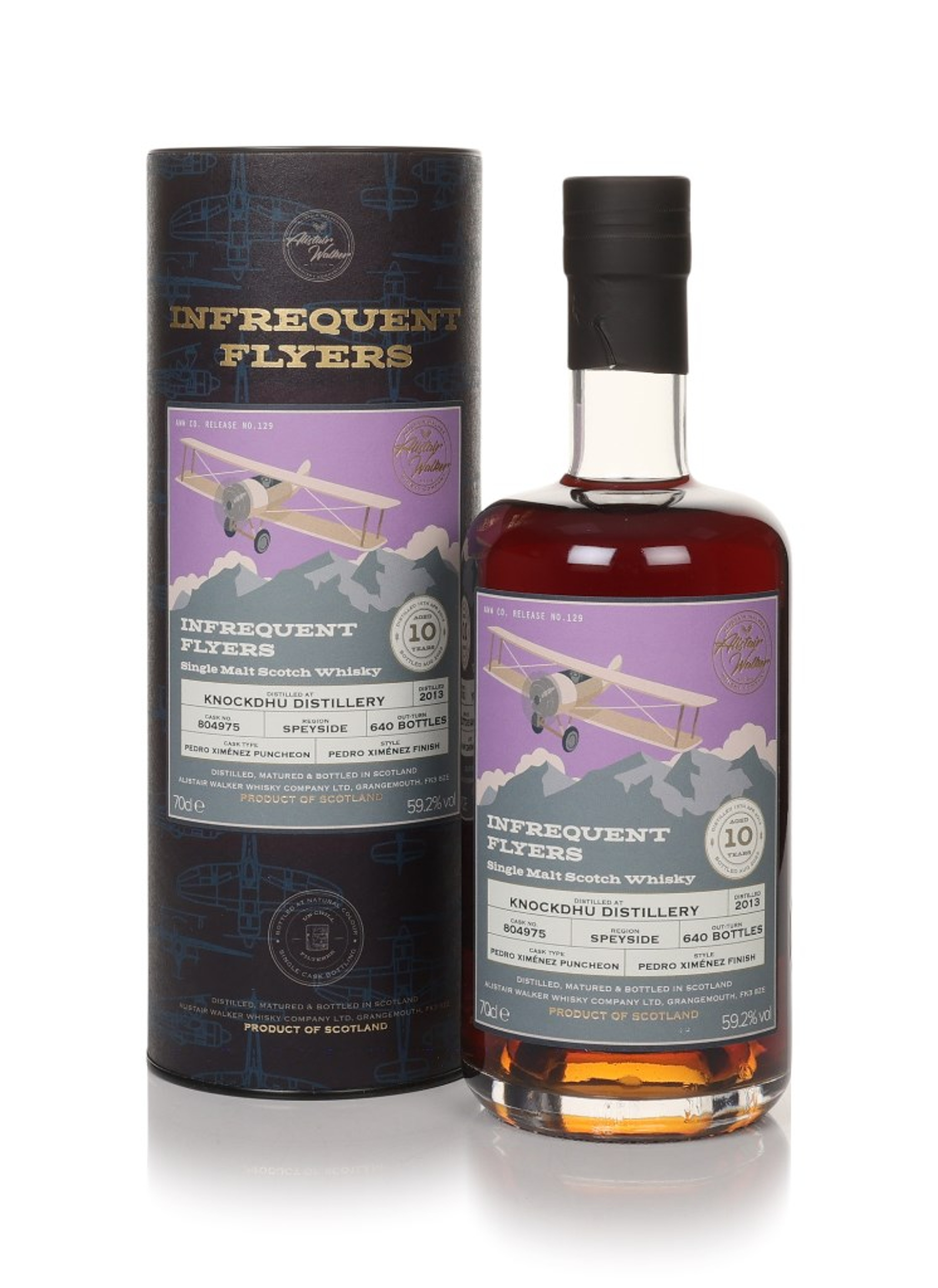Knockdhu 10 Year Old 2013 (cask 804975) - Infrequent Flyers (Alistair Walker) 70cl