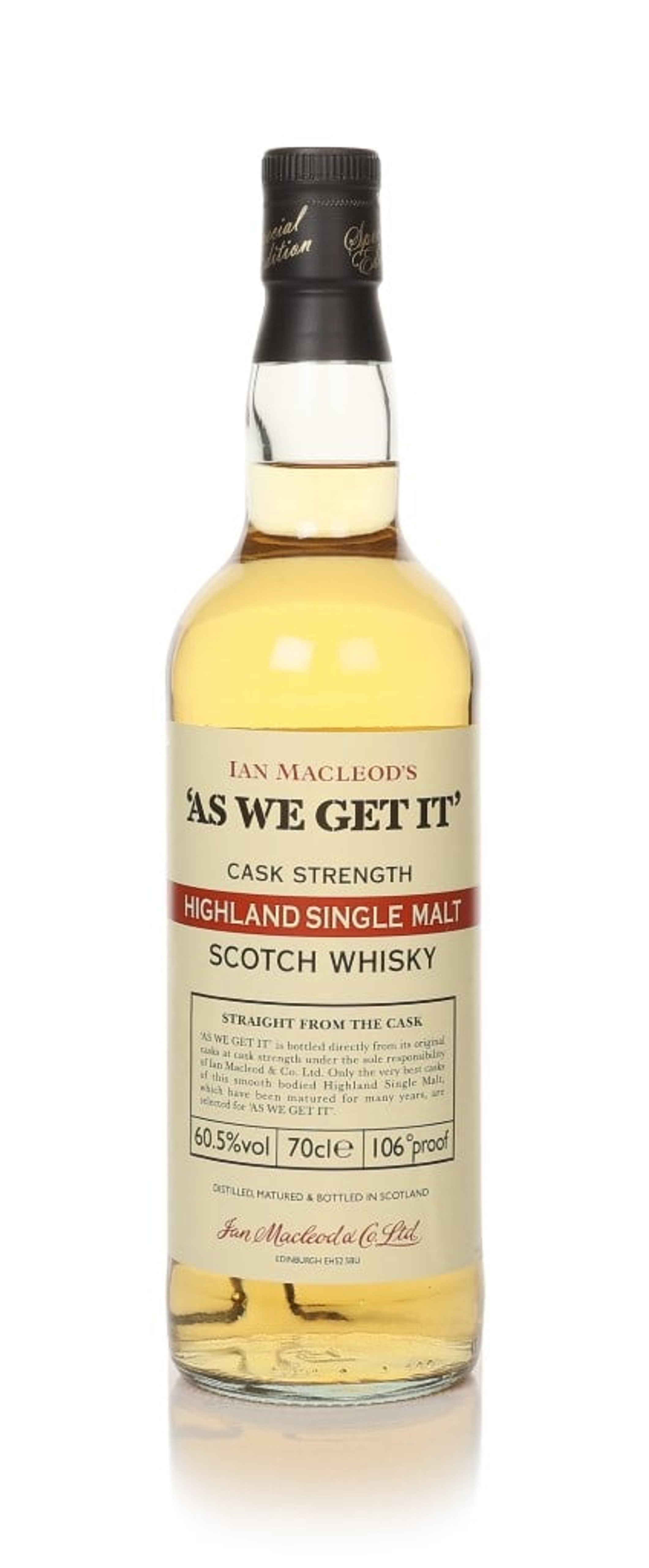 'As We Get It' Highland Single Malt (Ian Macleod) 70cl
