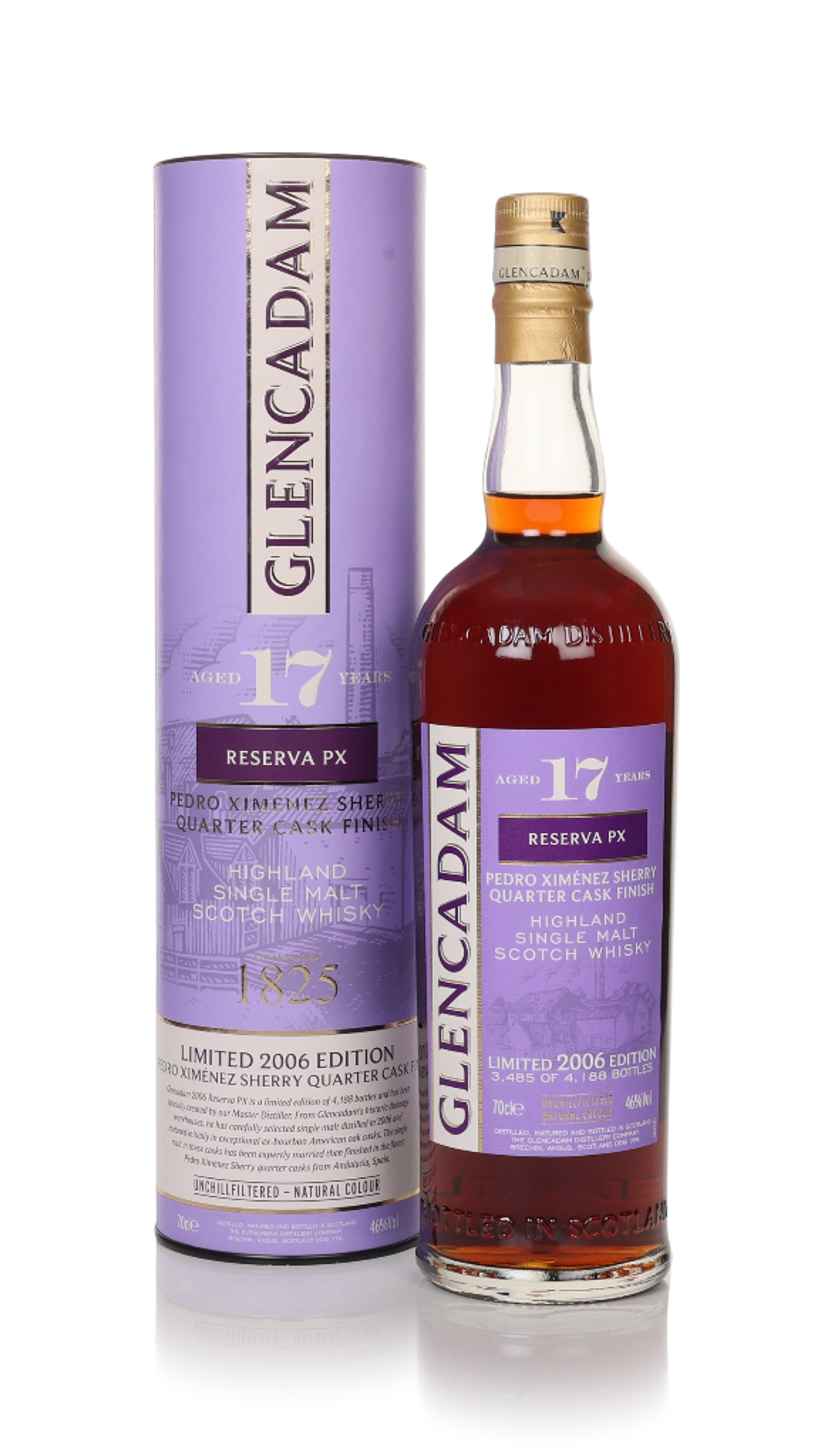 ウイスキー GLENCADAM RESERVA PX 700ml 46% Віскі Glencadam Reserva PX Pedro Ximenez Sherry Cask Finish