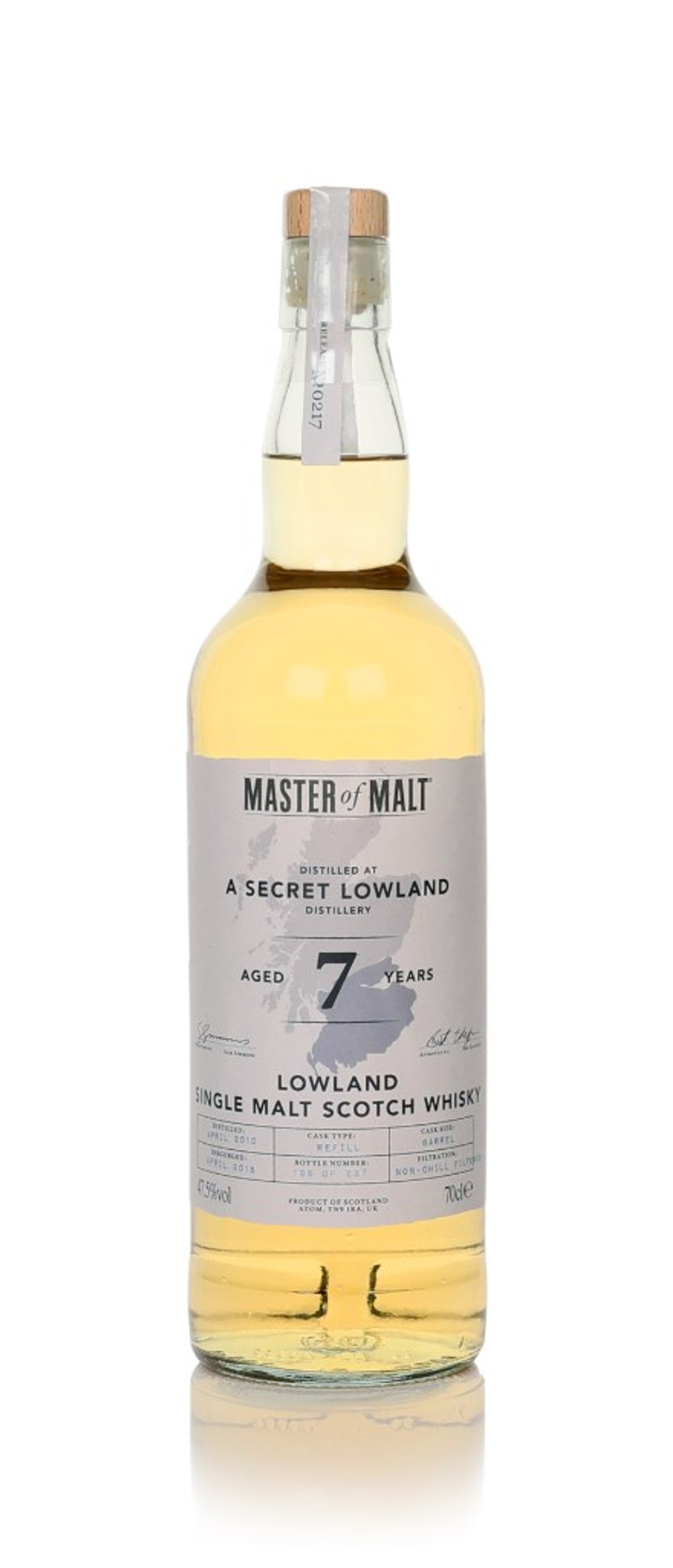 Secret Lowland Distillery 7 Year Old (Master of Malt) 70cl