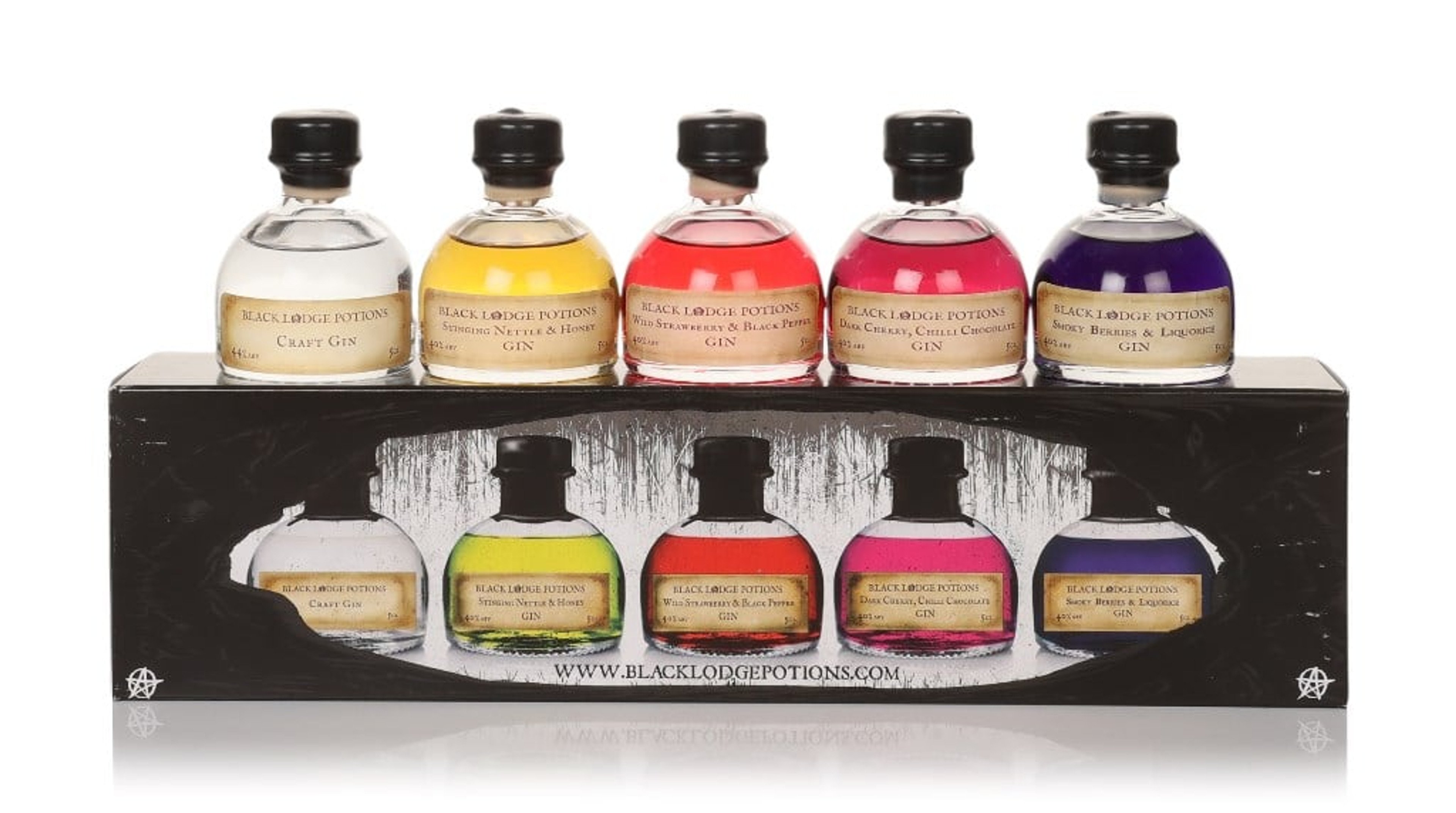 Black Lodge Potions Gin Gift Set (5x5cl) 25cl
