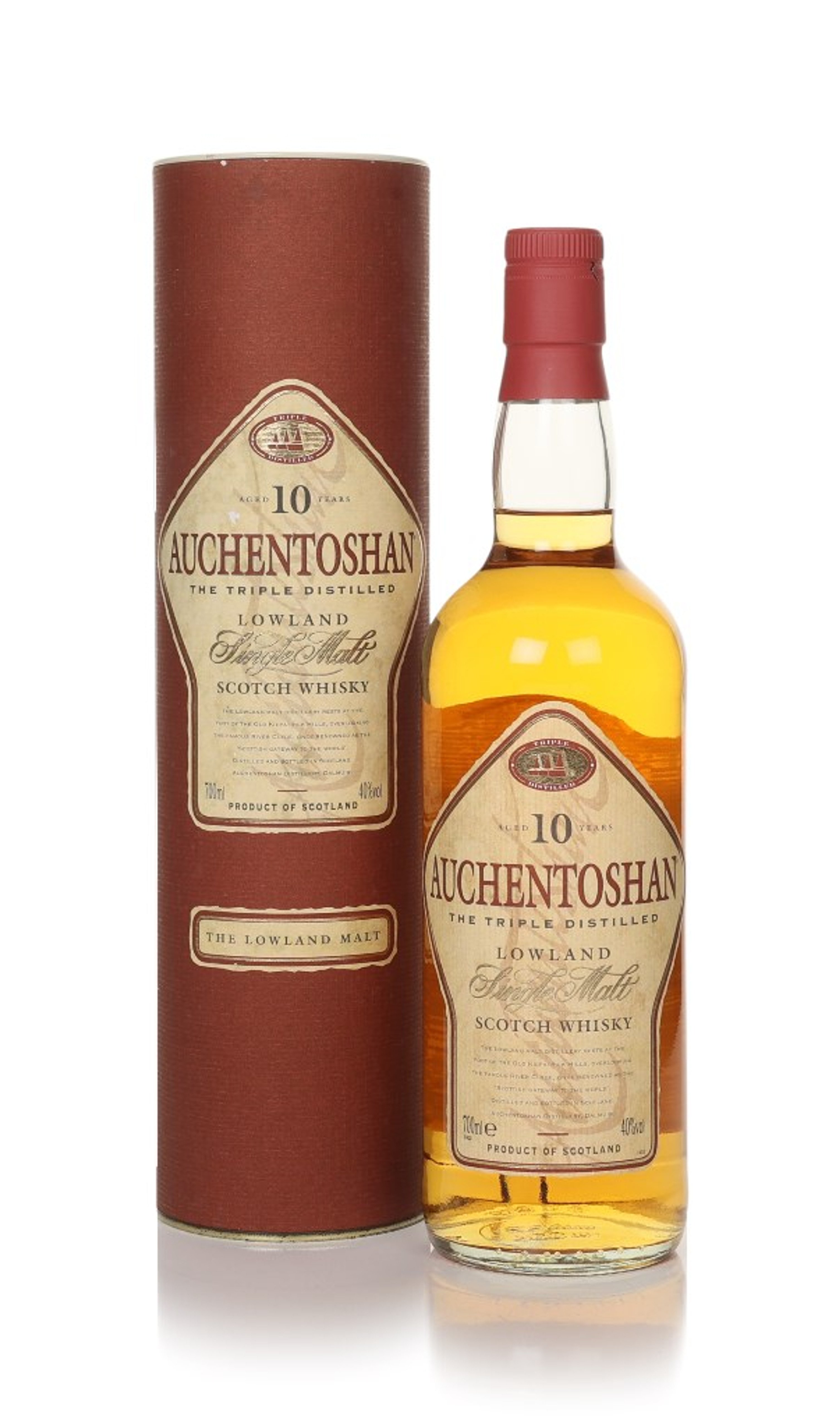 Auchentoshan 10 Year Old - Late 1990s 70cl
