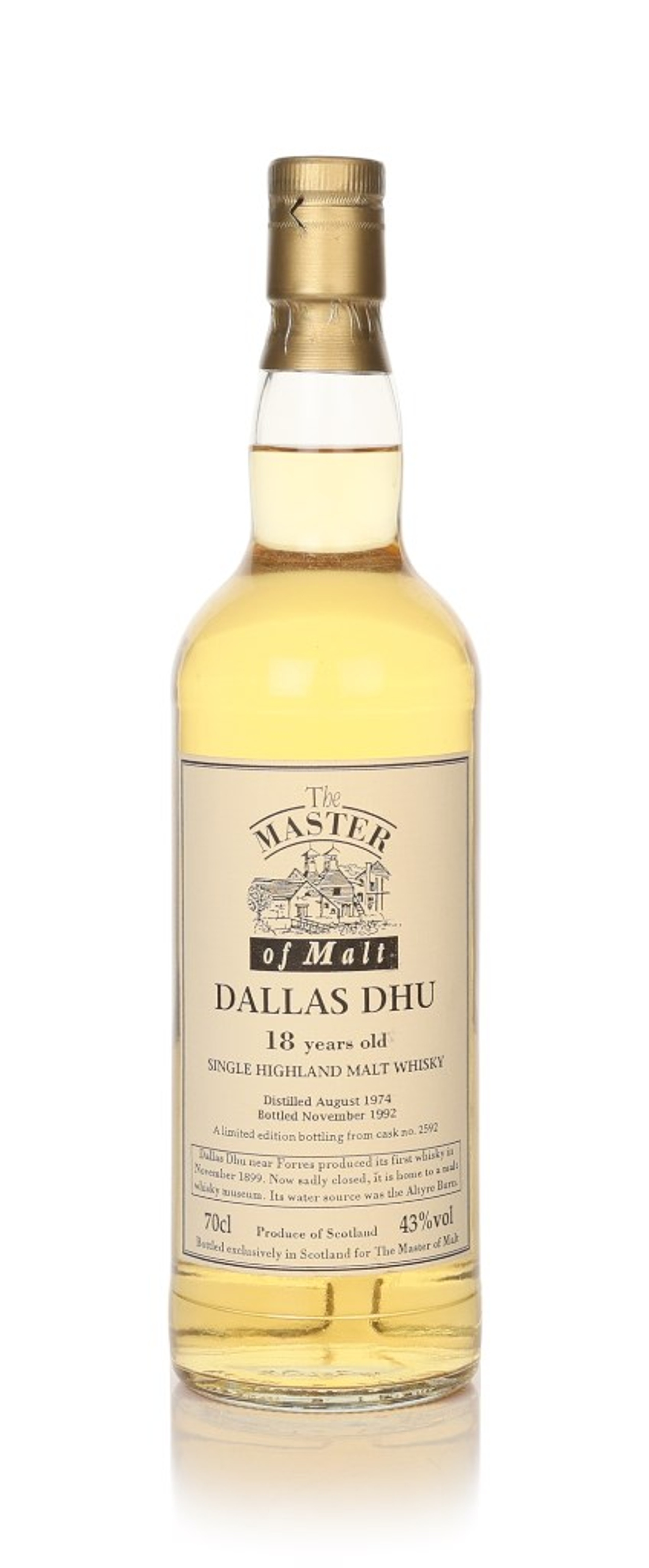 Dallas Dhu 18 Year Old 1974 (cask 2592) - Master of Malt 70cl