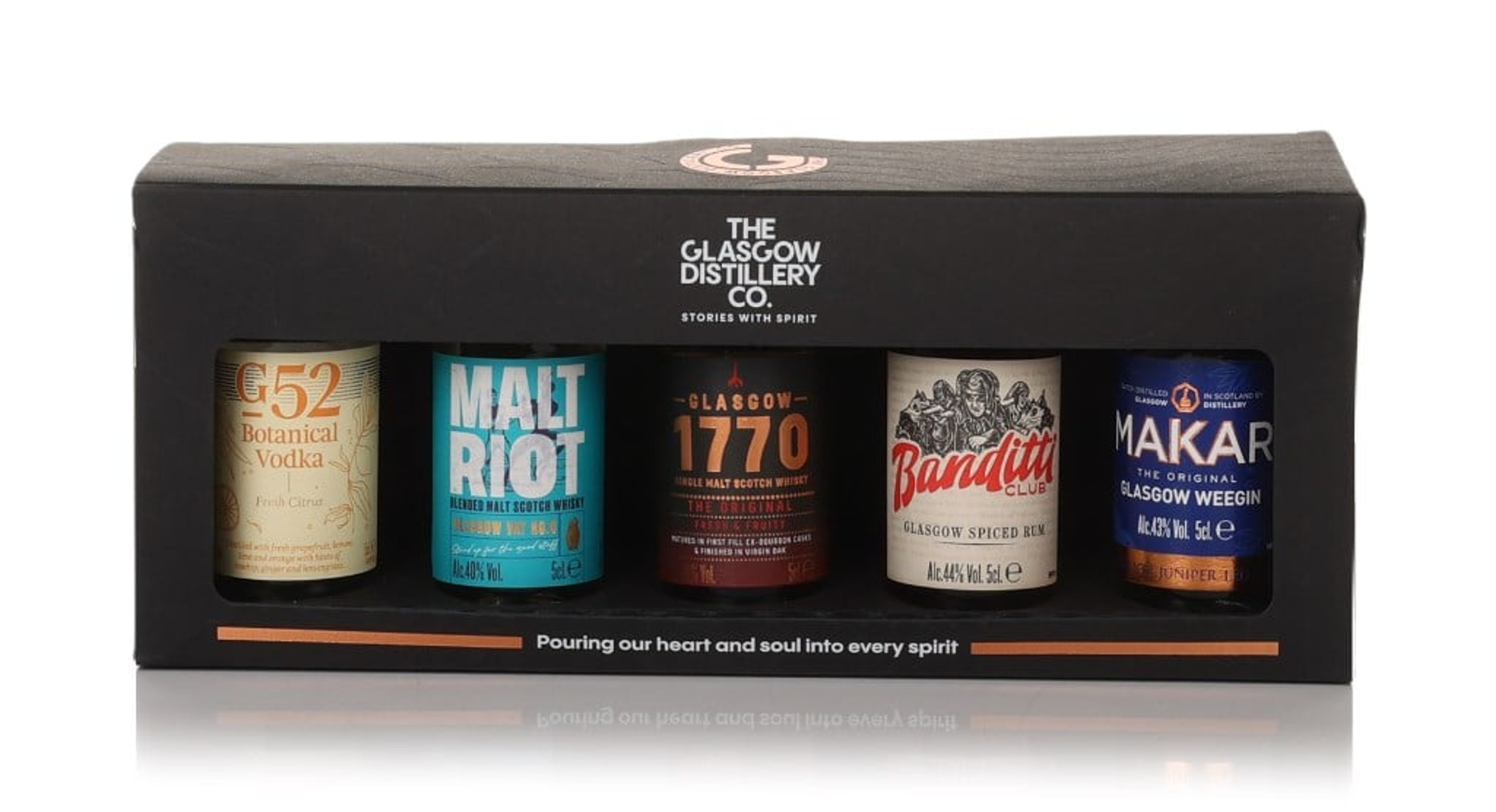 The Glasgow Distillery Co. Stories With Spirit Gift Set (5 x 5cl) 25cl