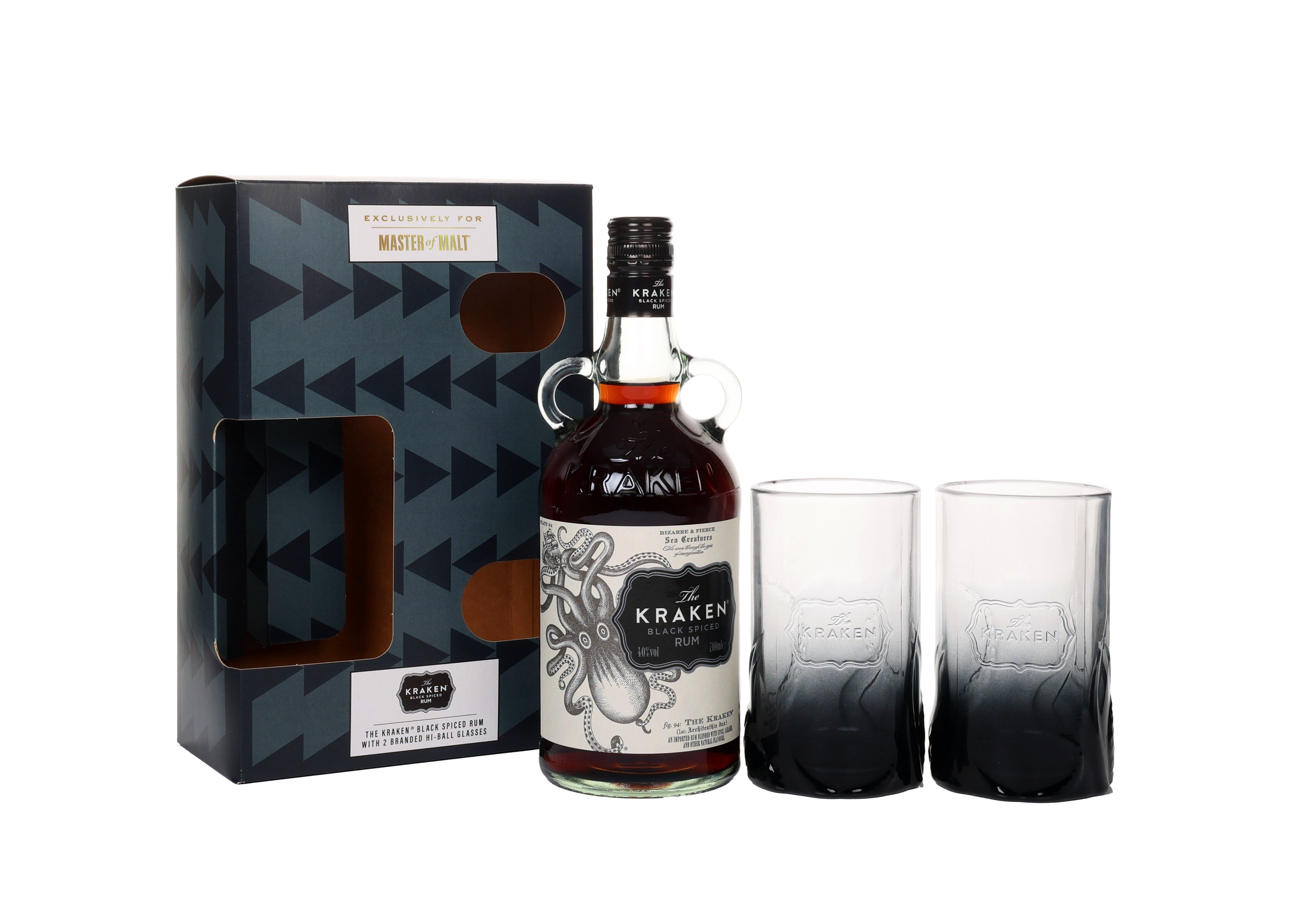 Kraken Spiced Rum Gift Set with 2x Highball Glasses 70cl