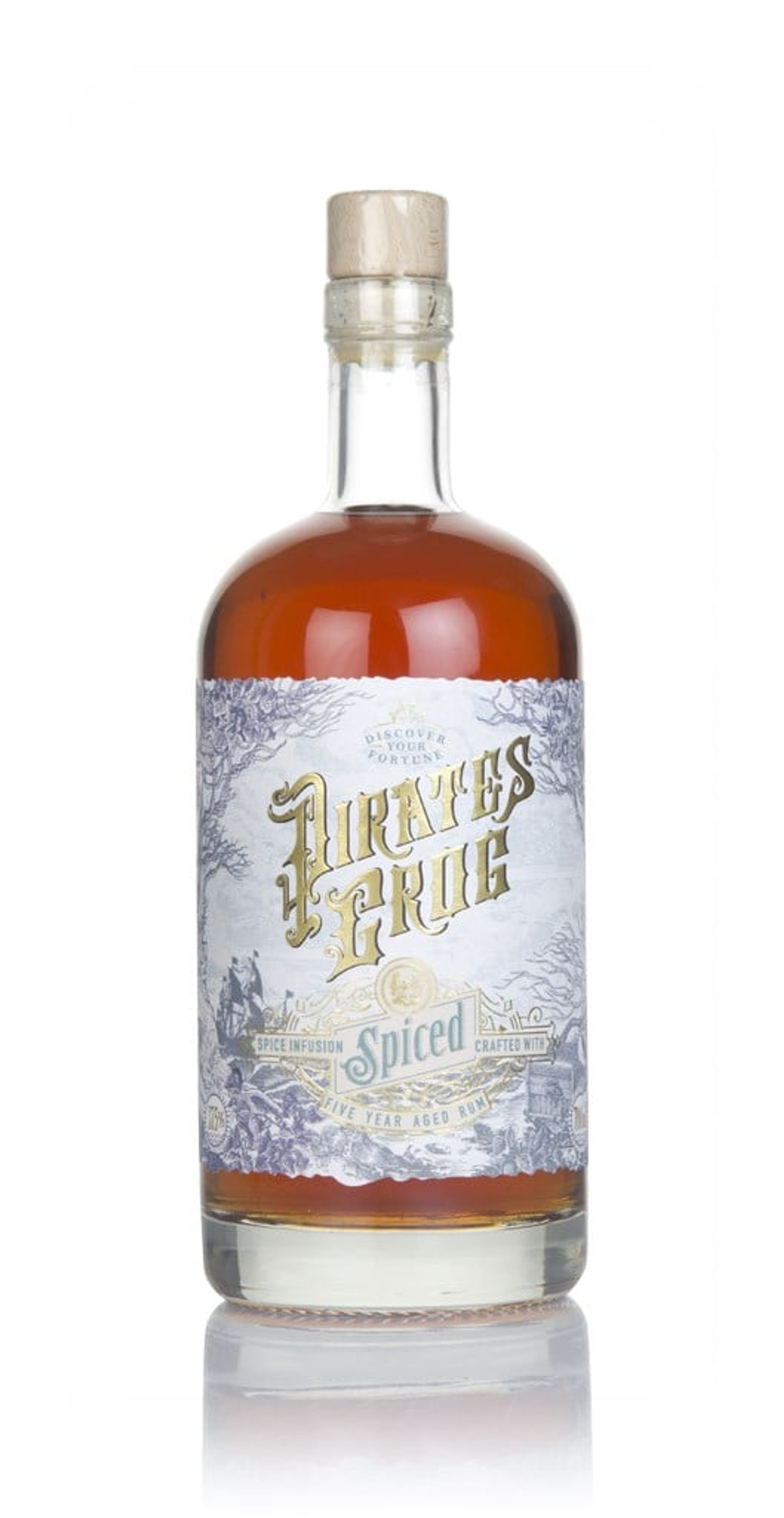 Pirate's Grog 5 Year Old Spiced Rum (No Box / Torn Label) 70cl