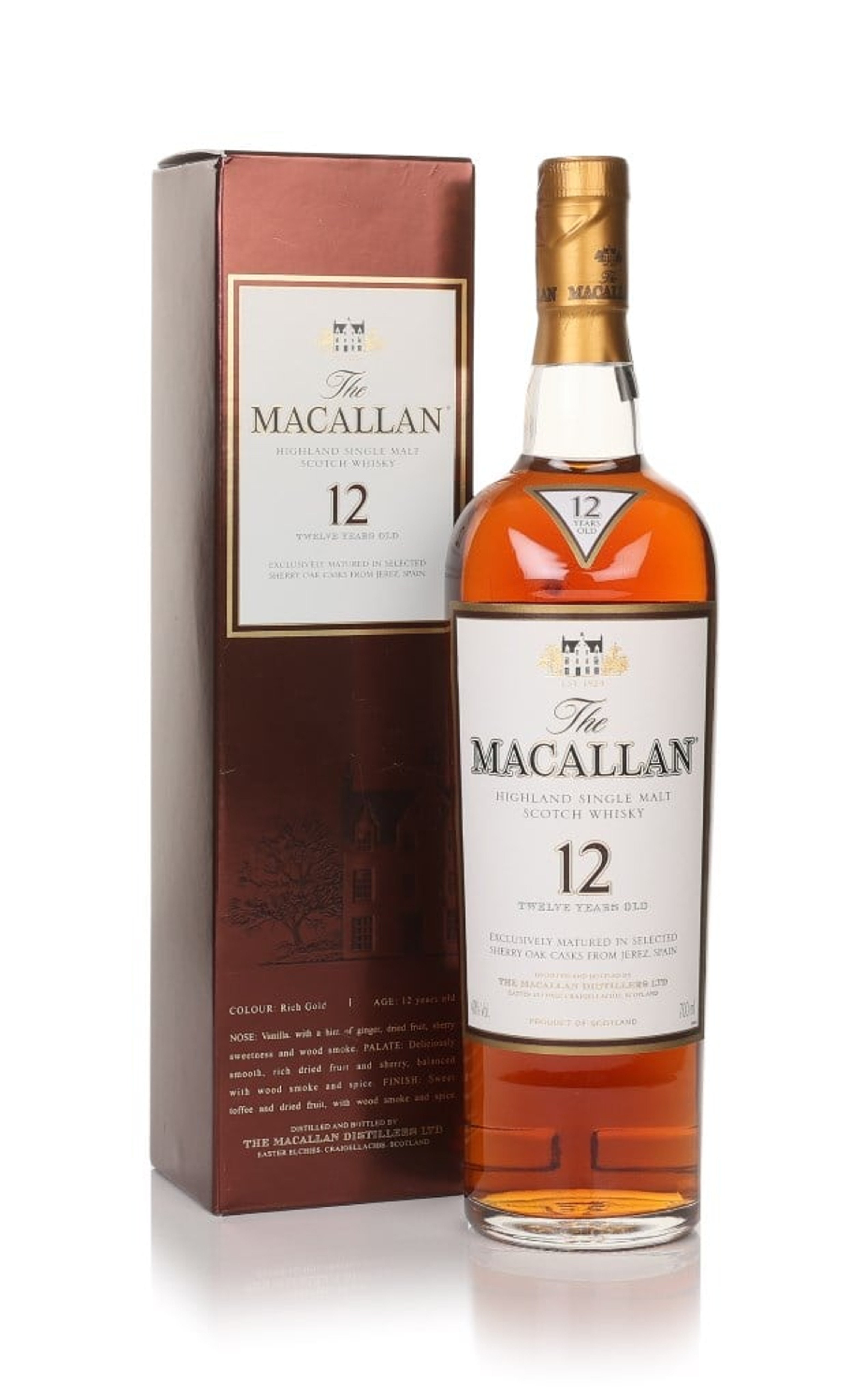 The Macallan 12 Year Old Sherry Oak - Late 2000s 70cl