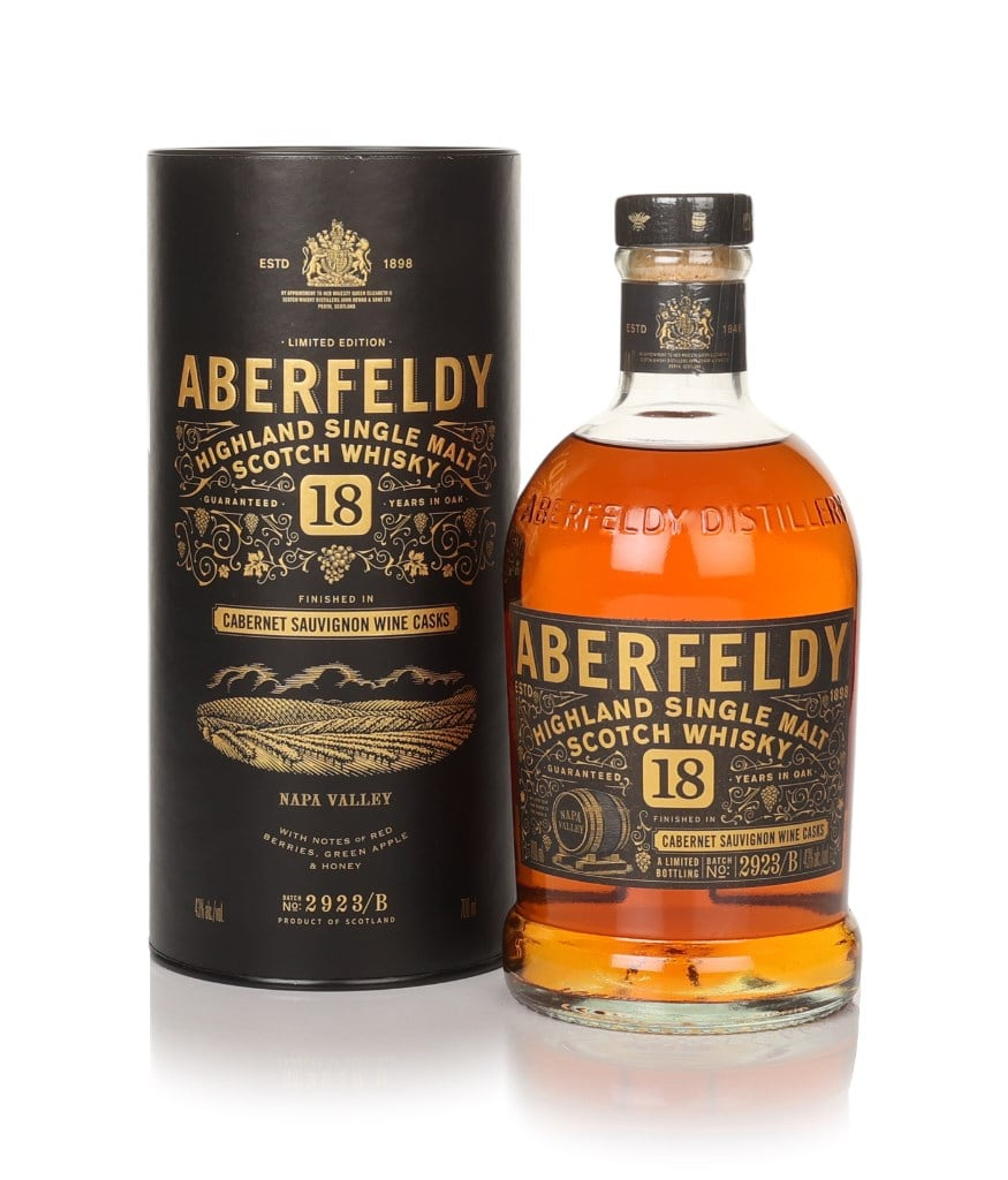 Aberfeldy 18 Year Old - Napa Valley Cabernet Sauvignon Wine Casks 70cl