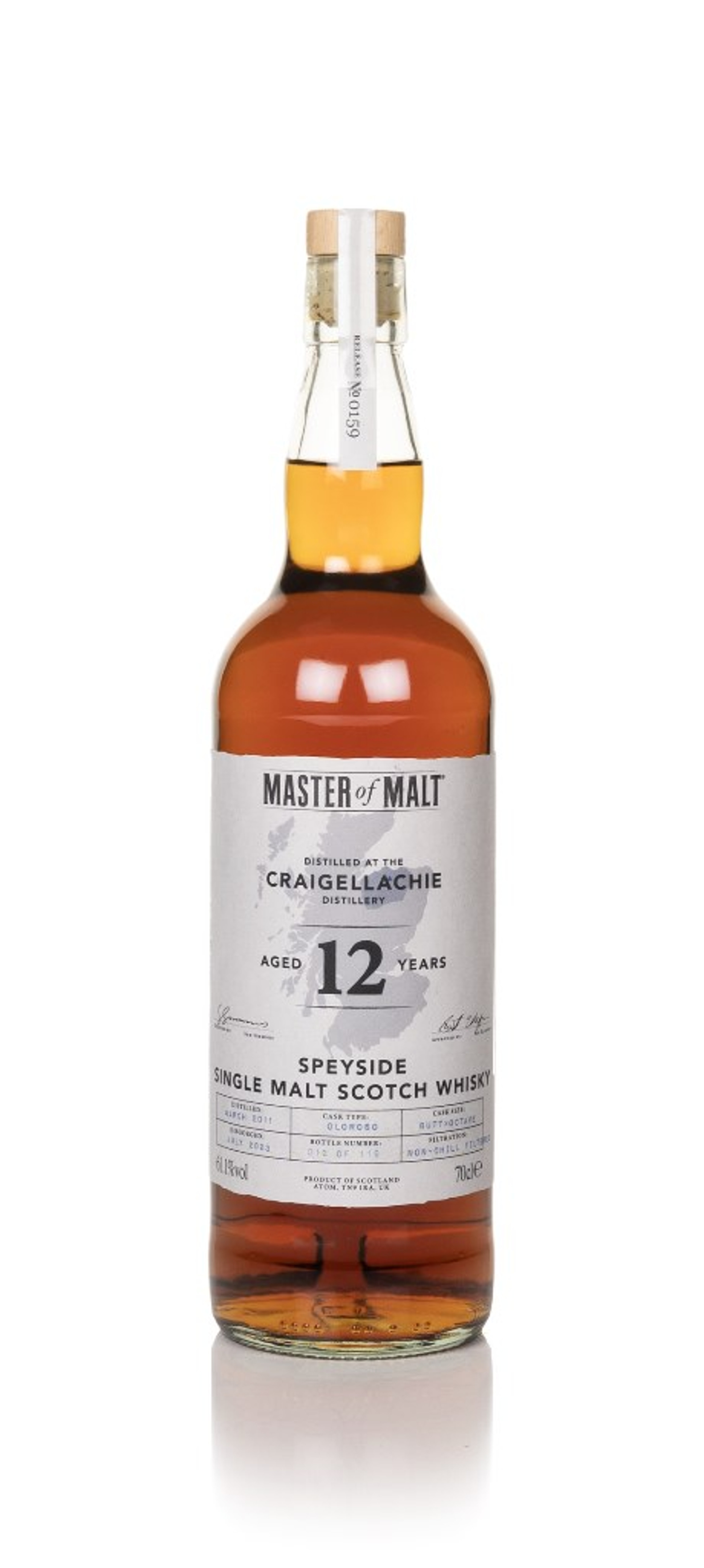 Craigellachie 12 Year Old 2011 (Master of Malt) 70cl