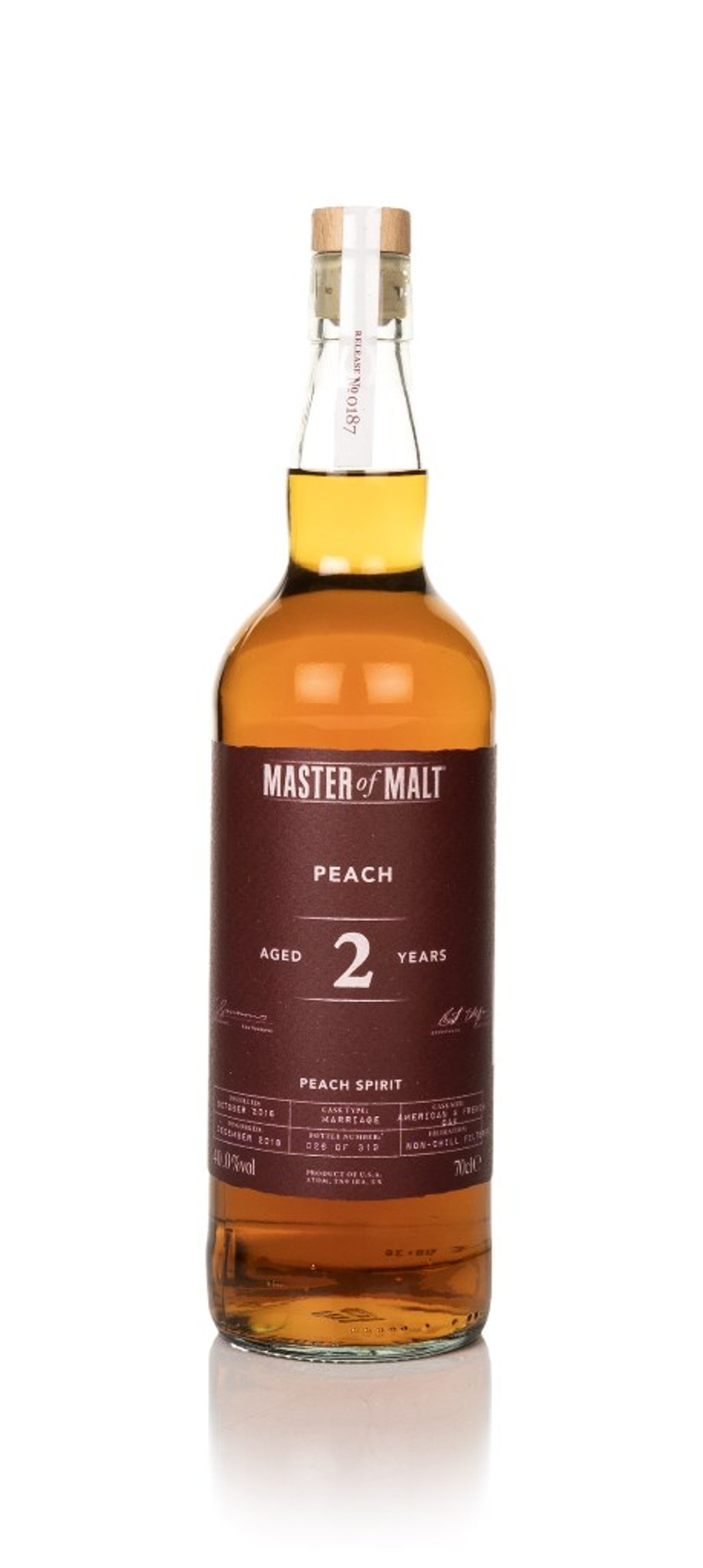 Peach Spirit 2 Year Old 2016 (Master of Malt) 70cl