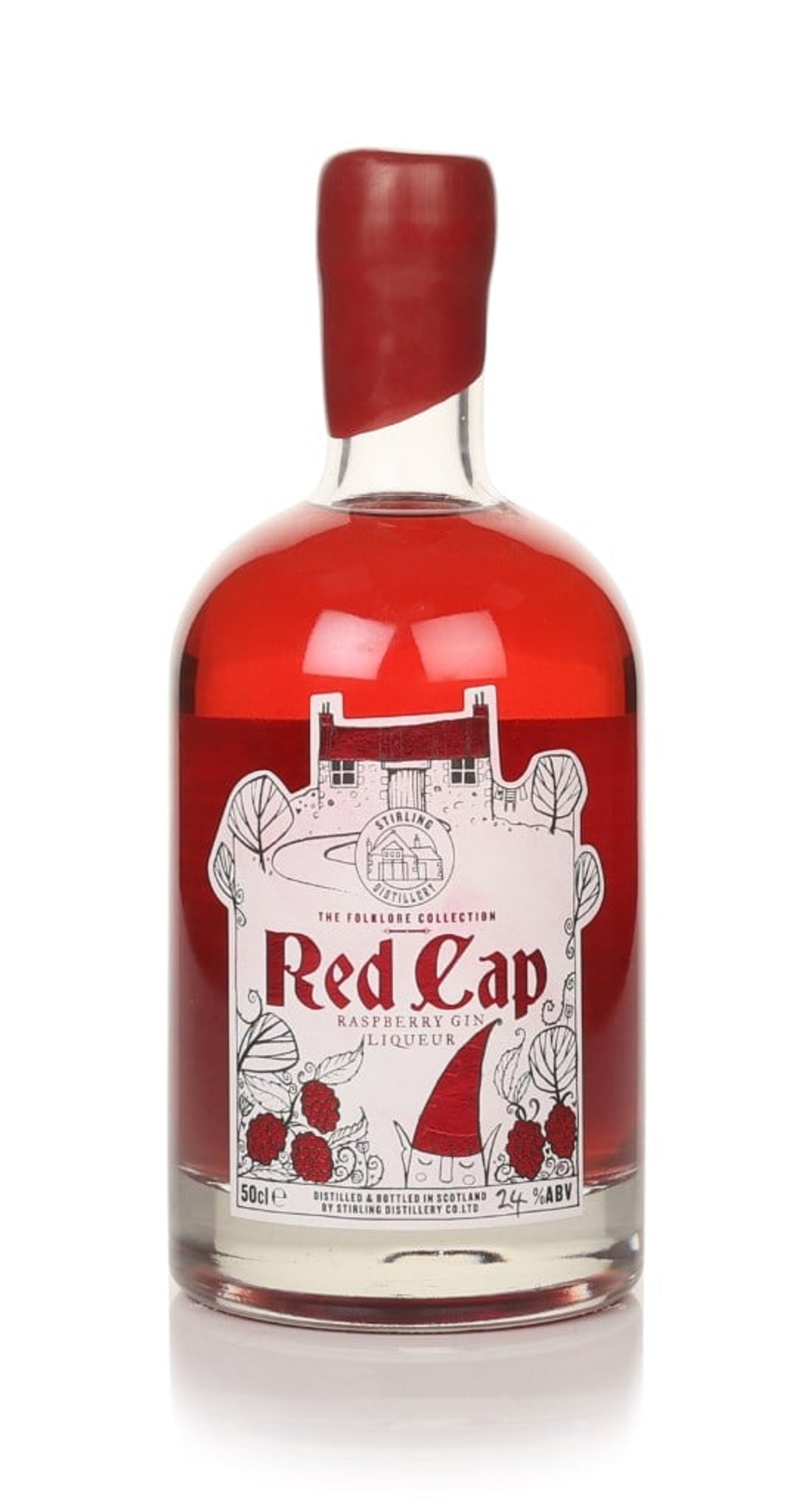 Stirling Red Cap Raspberry Gin Liqueur (24%) 50cl