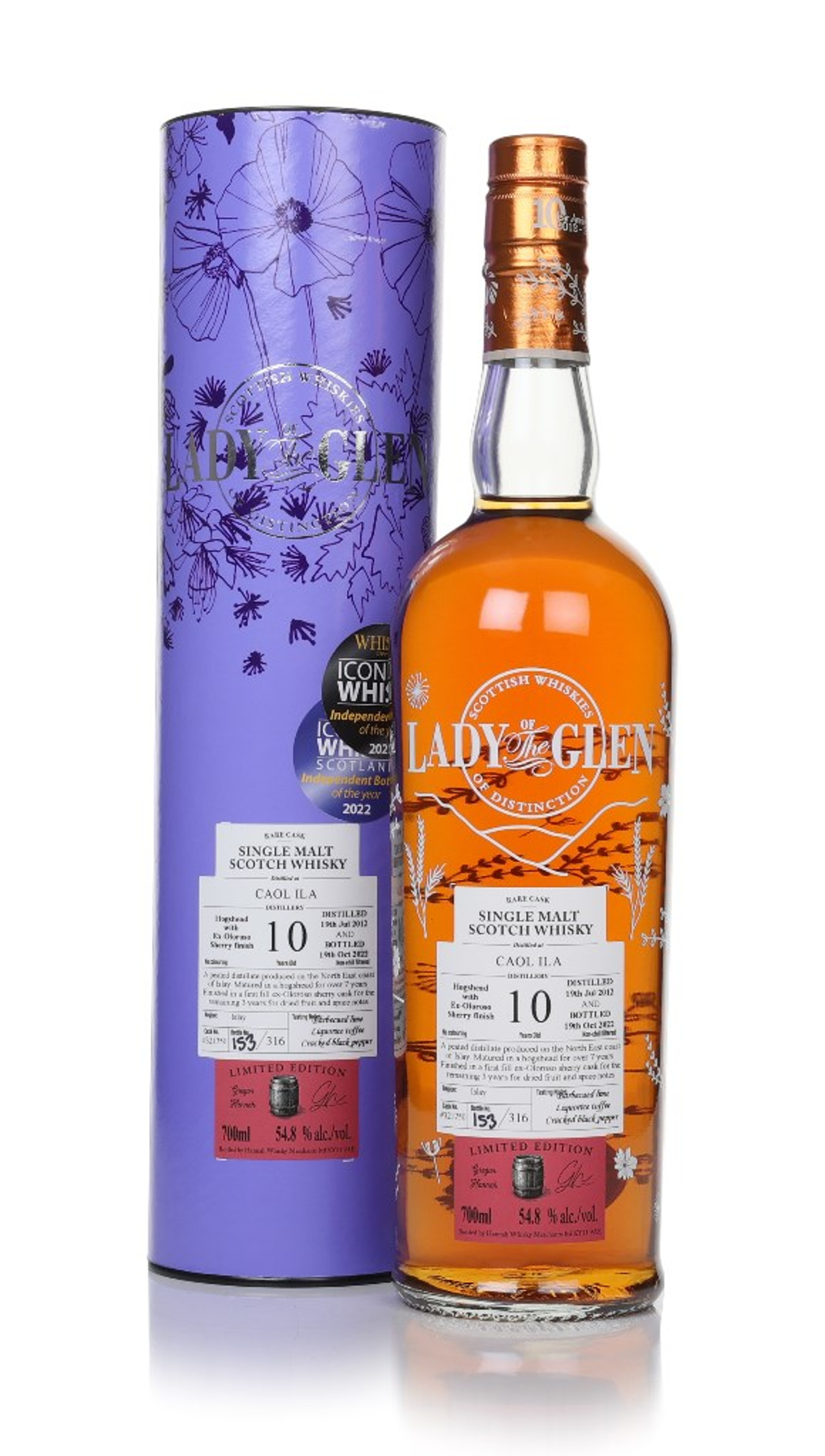 Caol Ila 10 Year Old 2012 (cask 321750) - Lady of the Glen (Hannah Whisky Merchants) 70cl