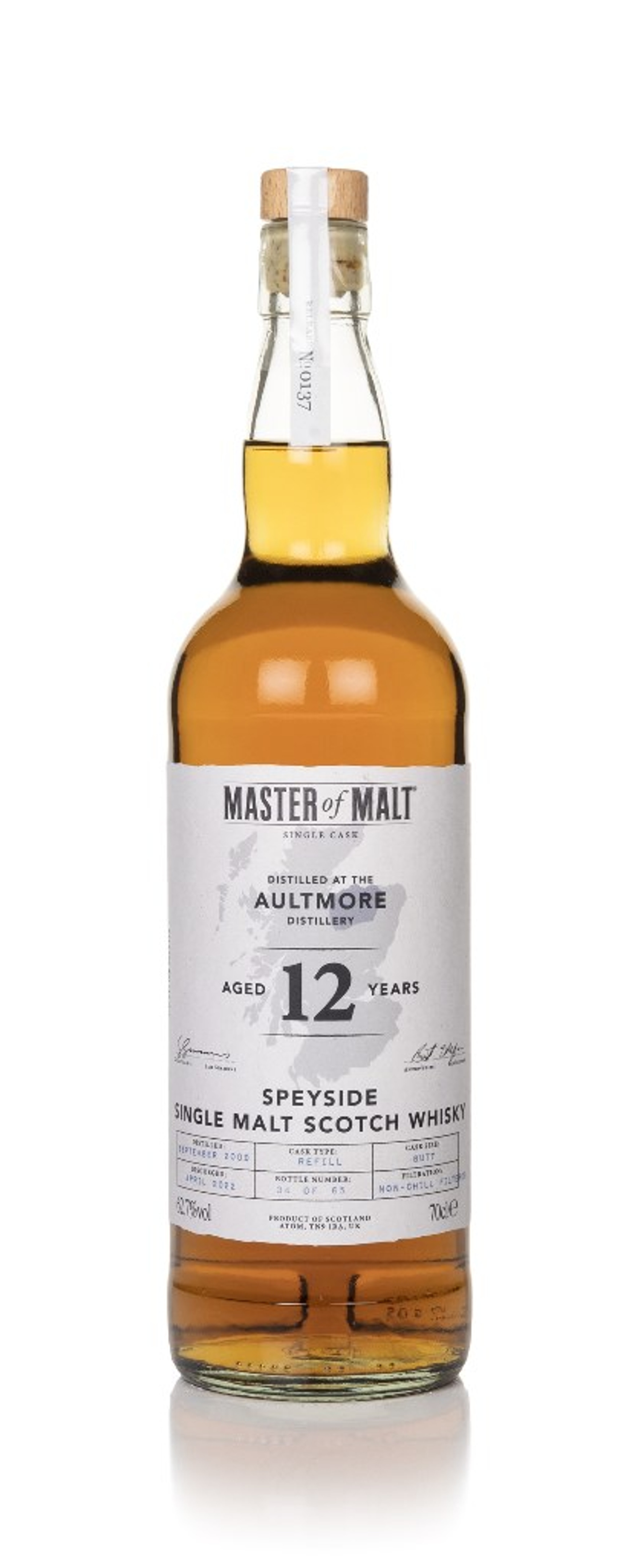 Aultmore 12 Year Old 2009 Single Cask (Master of Malt) 70cl