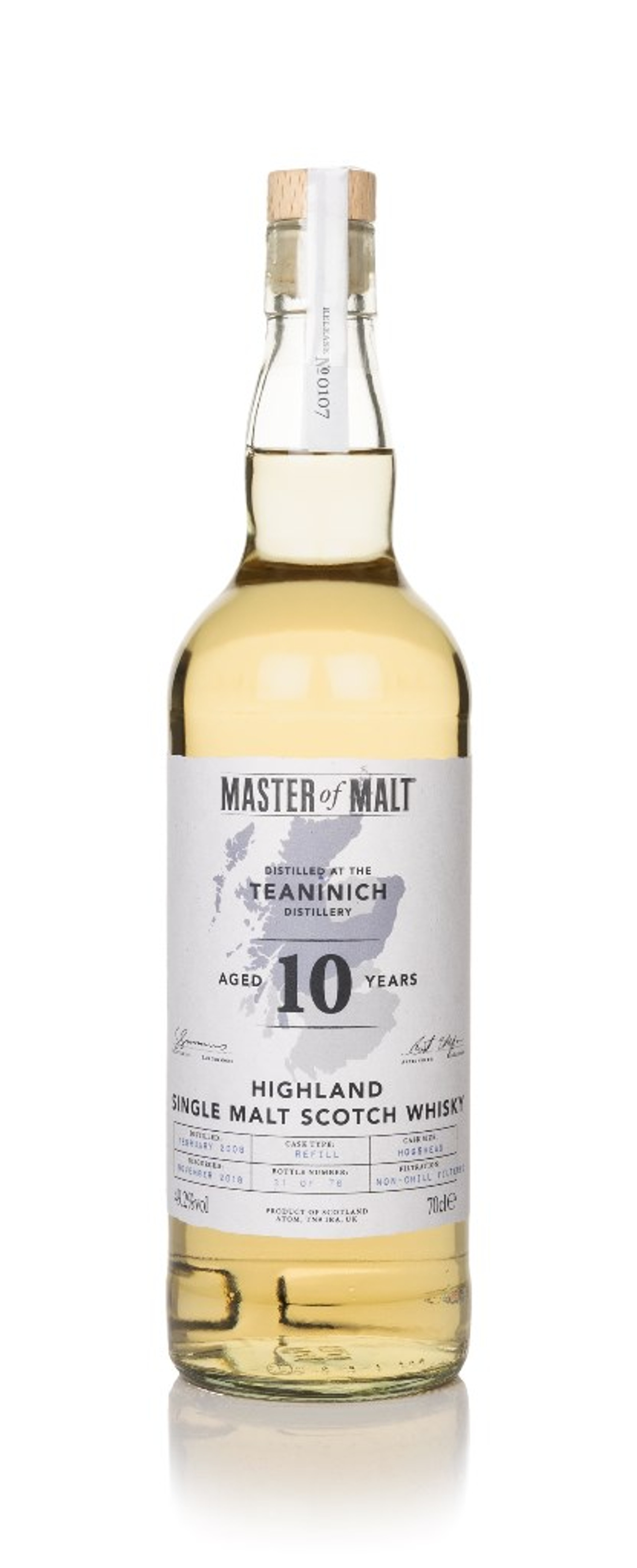 Teaninich 10 Year Old 2008 (Master of Malt) 70cl