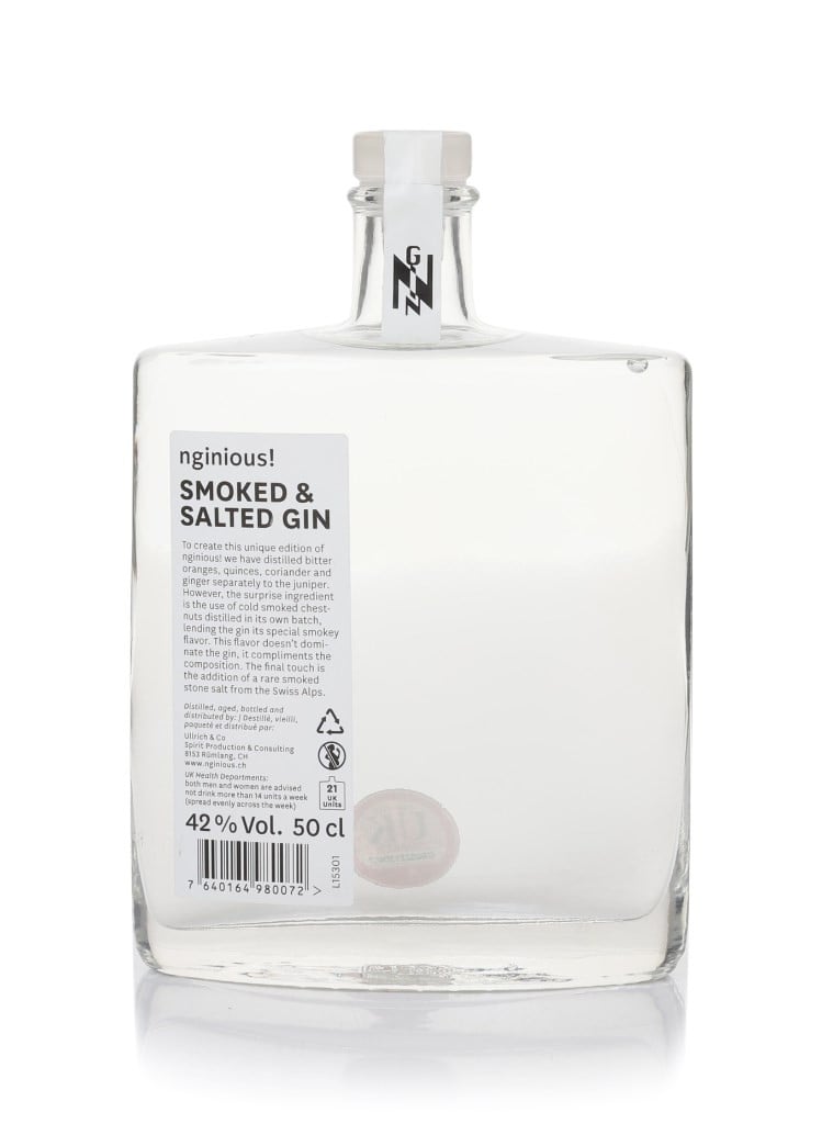 nginious! Smoked & Salted Gin (No Sleeve) 50cl