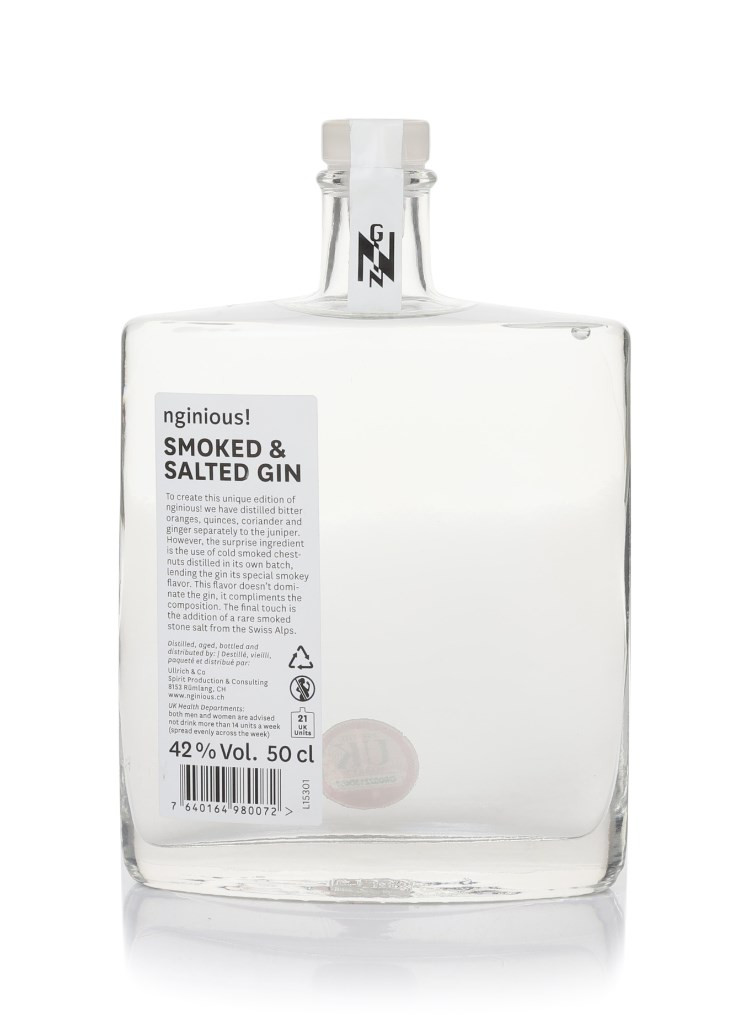 nginious! Smoked & Salted Gin (No Sleeve) 50cl