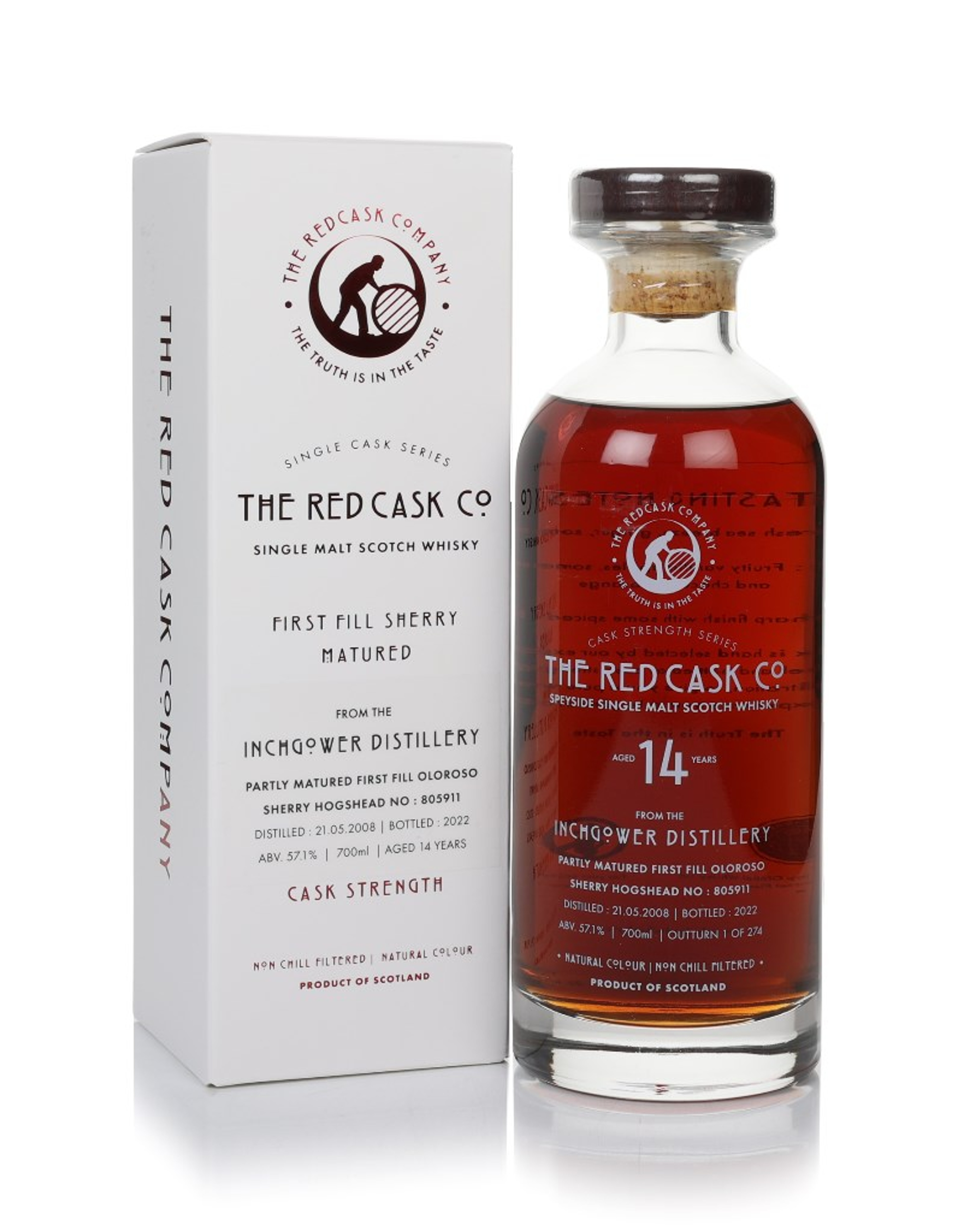 Inchgower 14 Year Old 2008 (cask 805911) - Single Cask Series (The Red Cask Company) 70cl