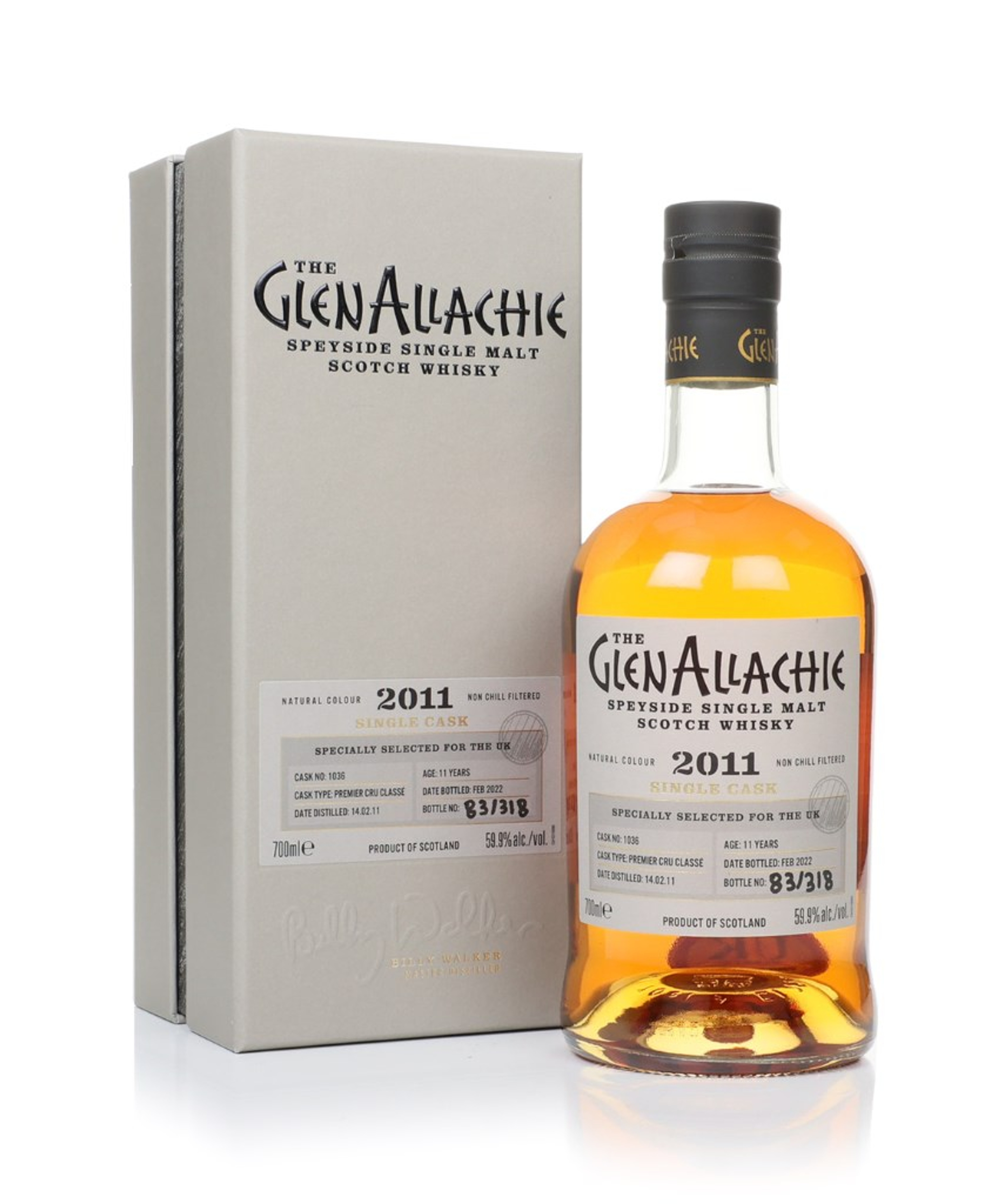 GlenAllachie 11 Year Old 2011 (cask 1036) - Single Cask 70cl