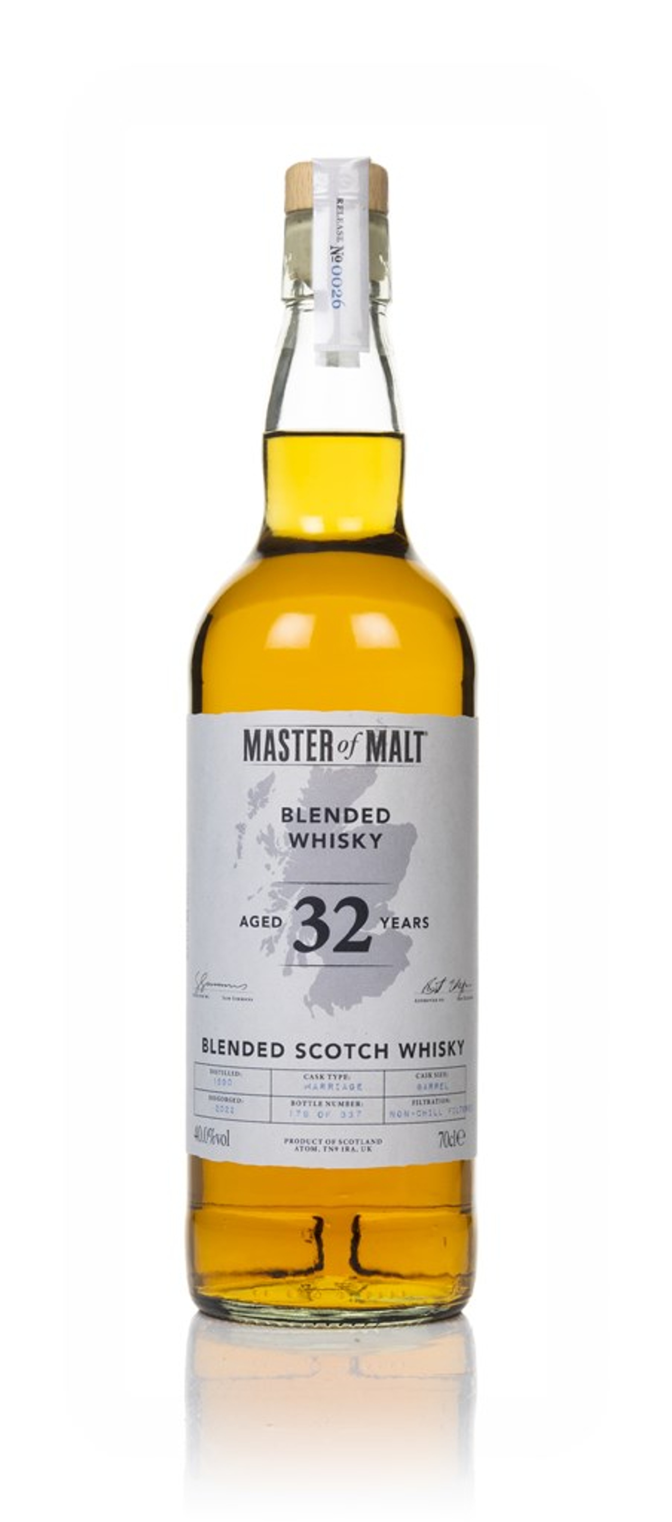 Blended Scotch Whisky 32 Year Old 1990 (Master of Malt) 70cl