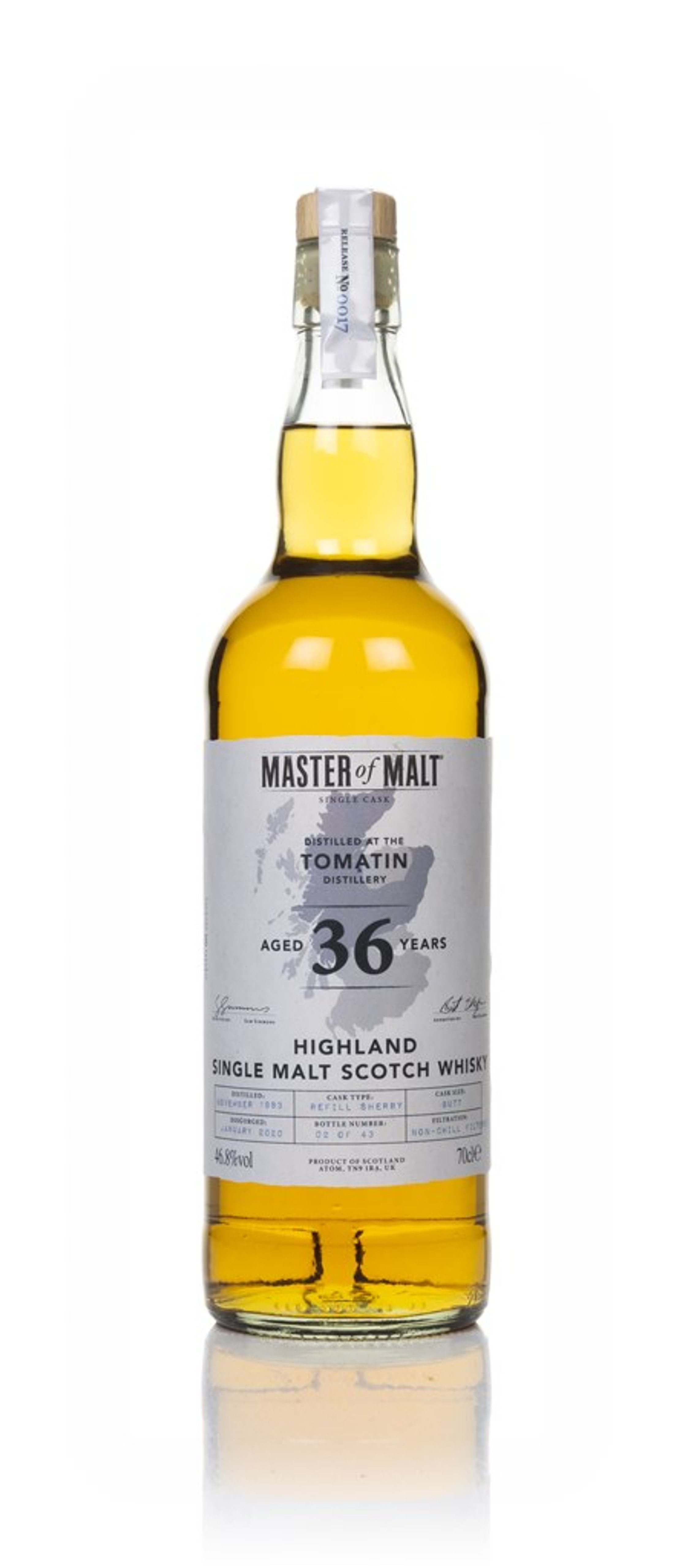 Tomatin 36 Year Old 1983 Single Cask (Master of Malt) 70cl