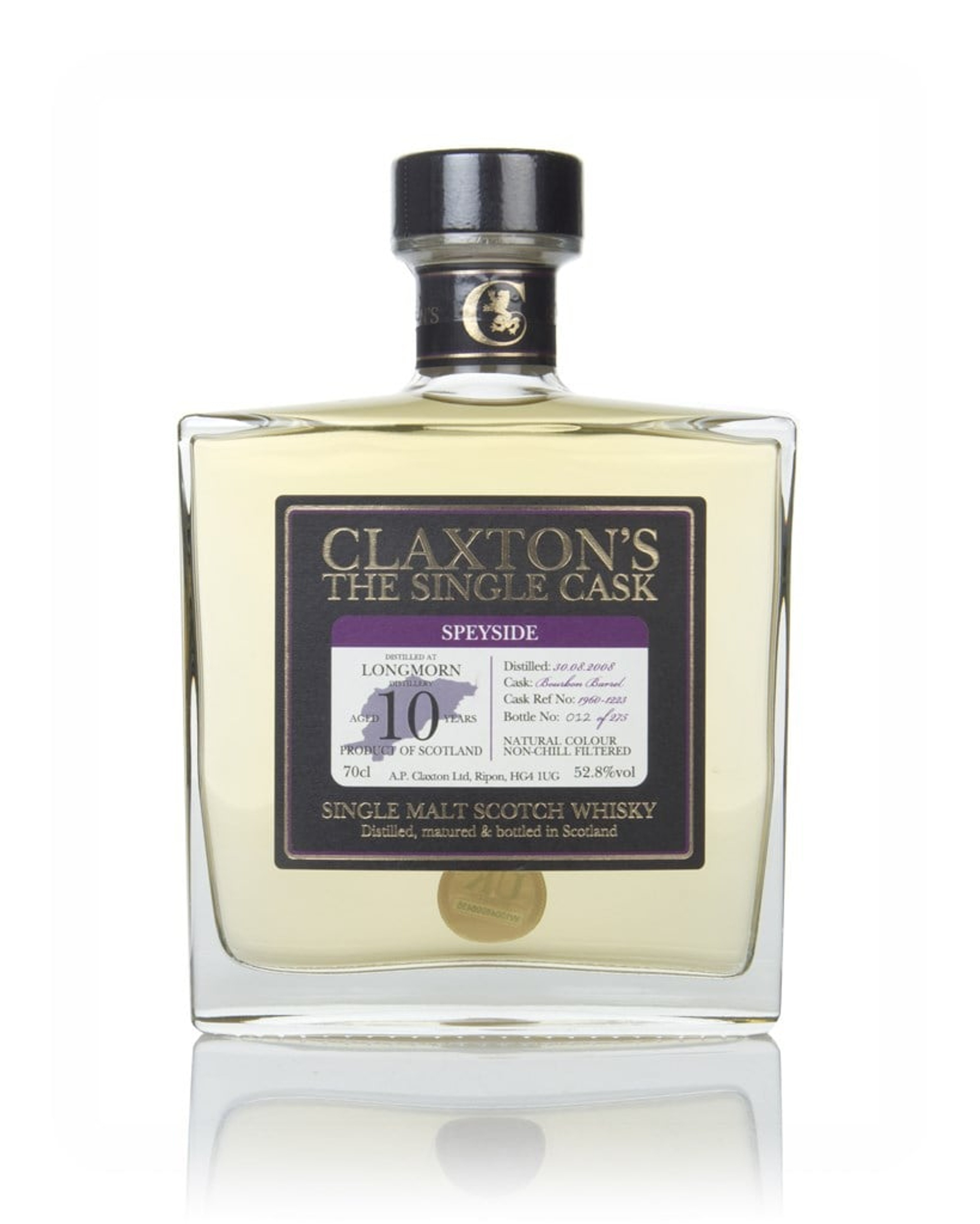Longmorn 10 Year Old 2008 - Claxton's 70cl