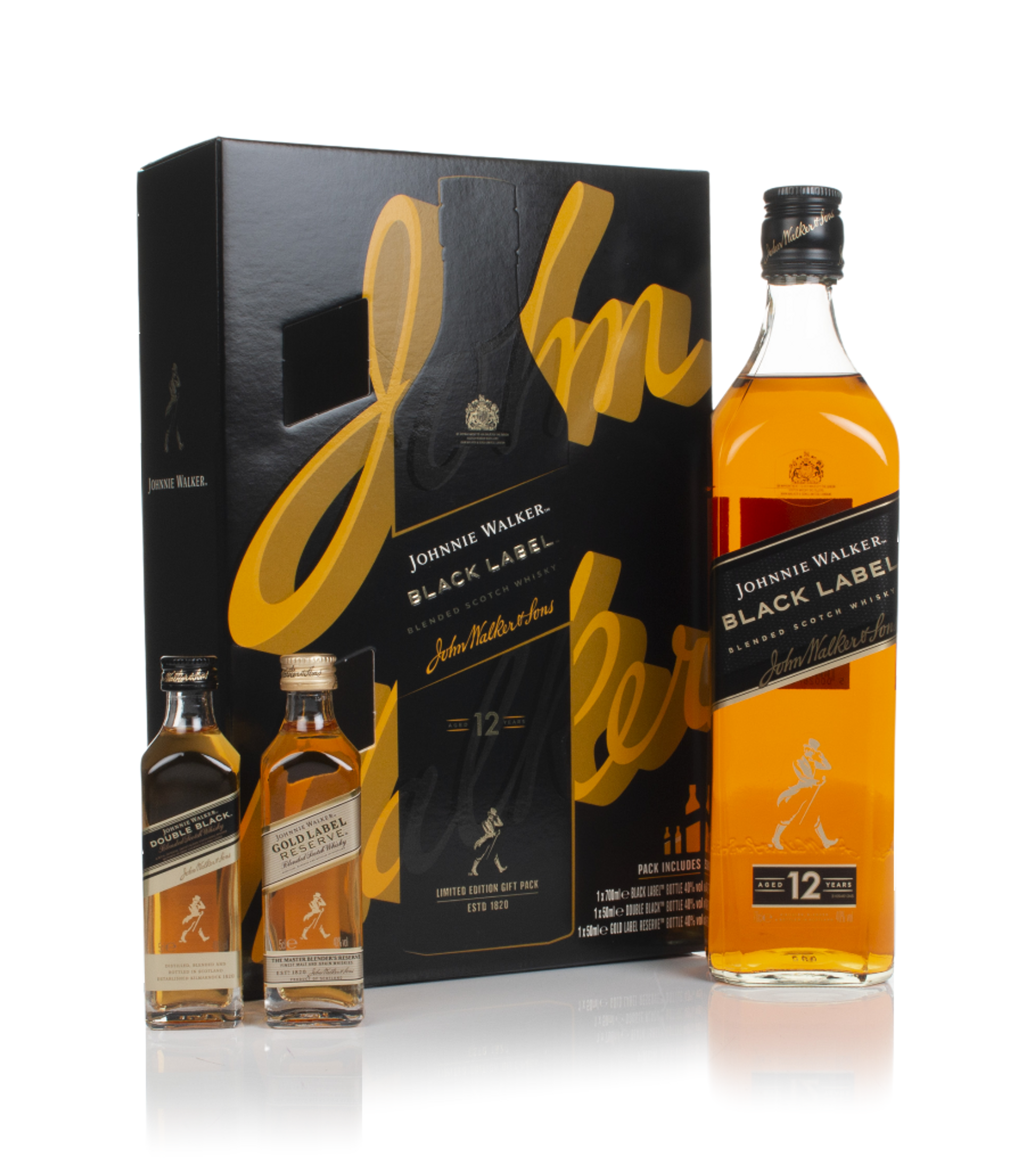 Johnnie Walker Black Label 12 Year Old Gift Pack 80cl Whisky