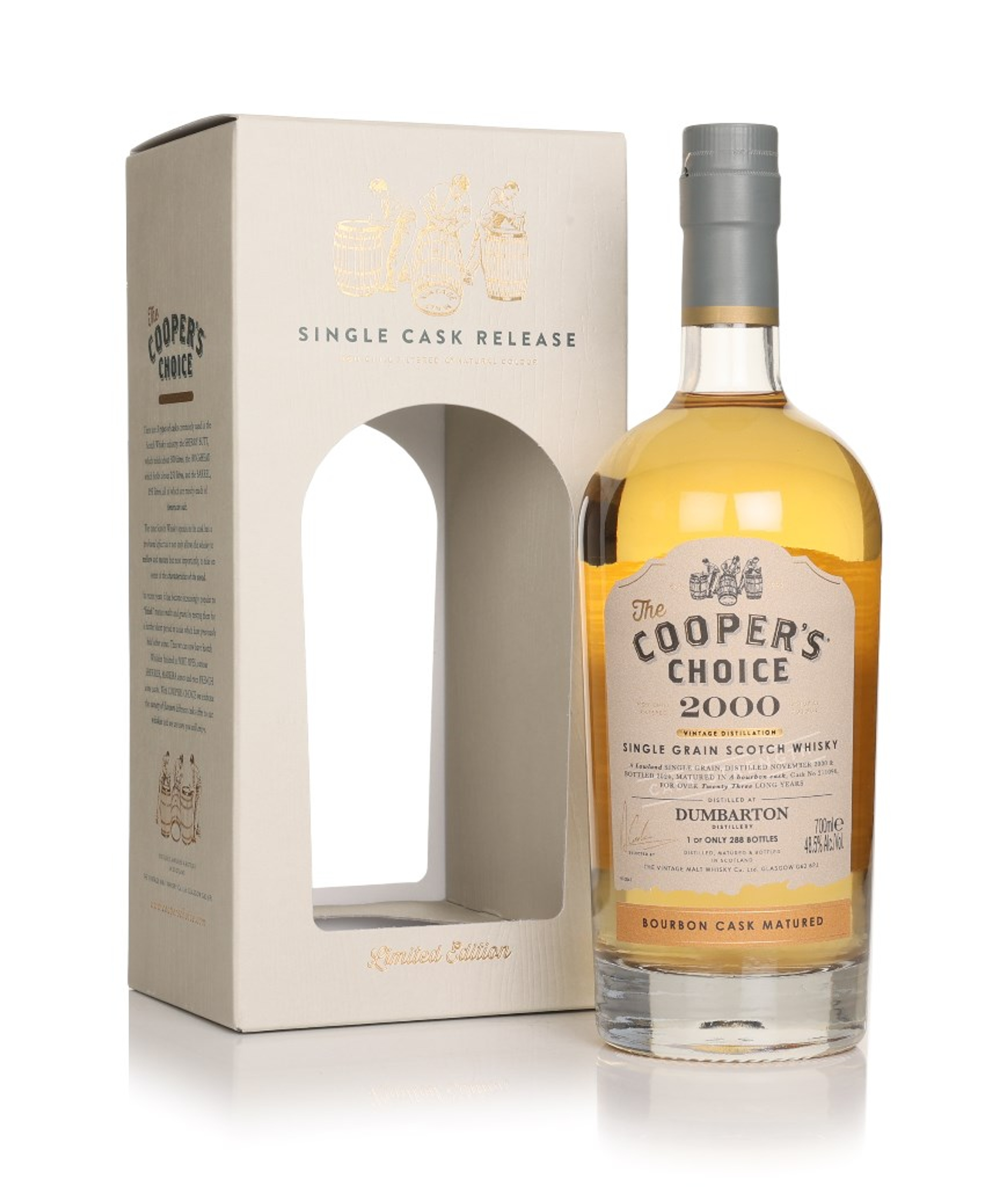 Dumbarton 23 Year Old 2000 - The Cooper's Choice (The Vintage Malt Whisky Co.) 70cl